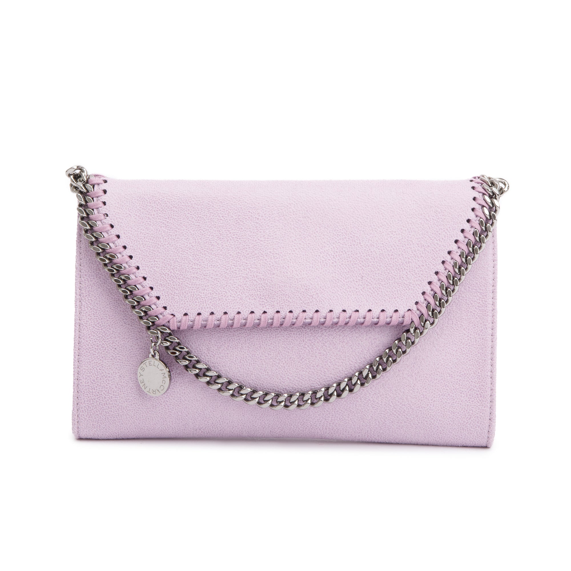 Stella McCartney Purple Matte Shaggy Deerskin Vegan Wallet Crossbody