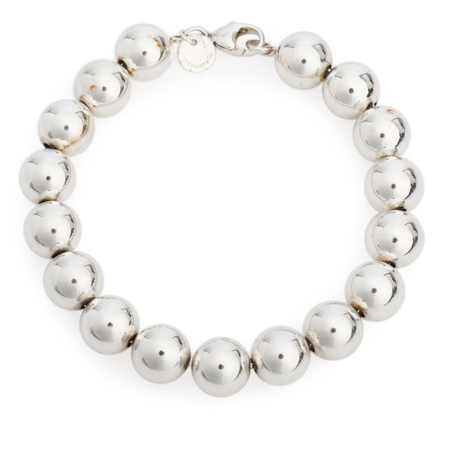 Tiffany & Co. Sterling Silver 10 MM HardWear Ball Bracelet