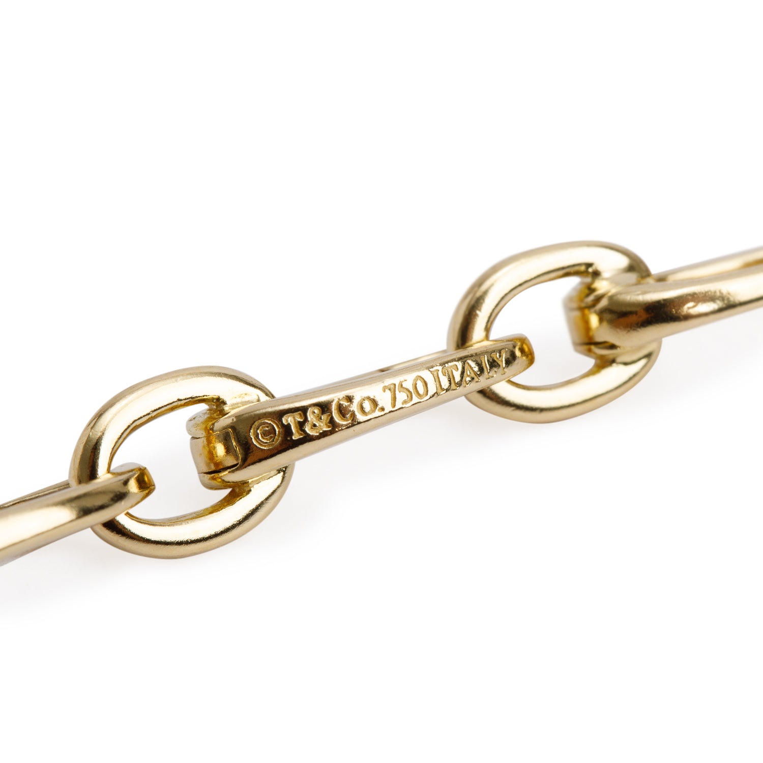 Tiffany & Co. 18k Yellow Gold Clasping Link Necklace w/ Box