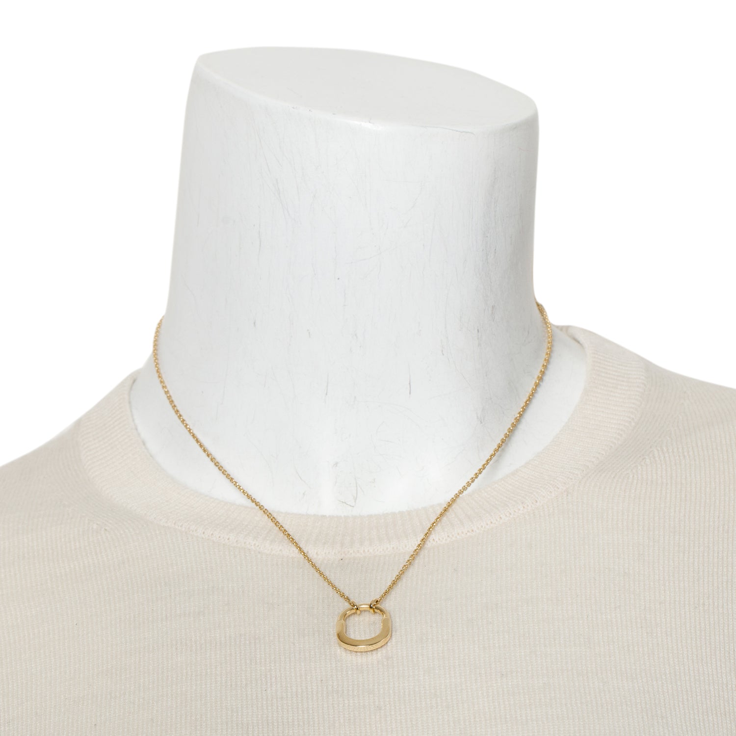 Tiffany & Co. 18k Yellow Gold Small Lock Pendant Necklace w/ Box