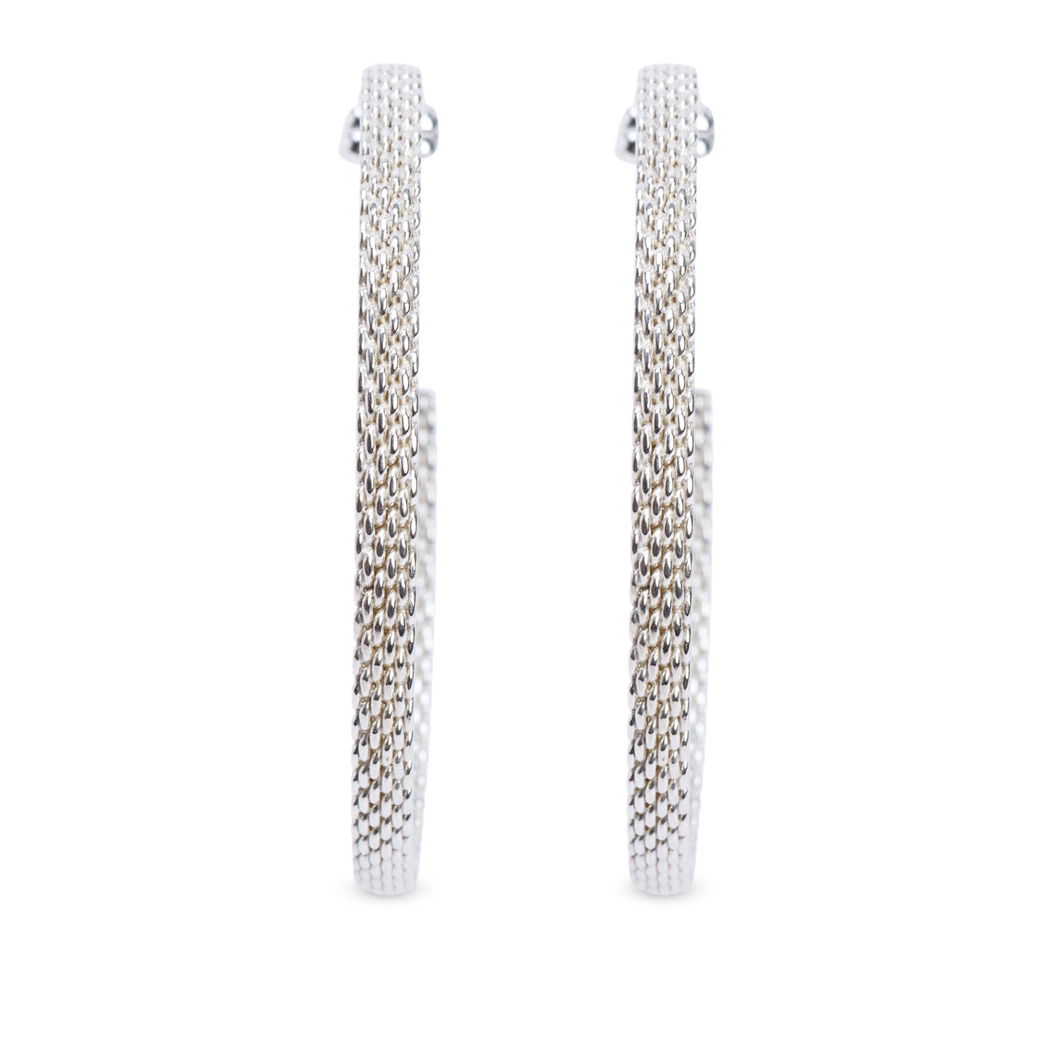 Tiffany & Co. Sterling Silver Somerset Large Hoop Earrings