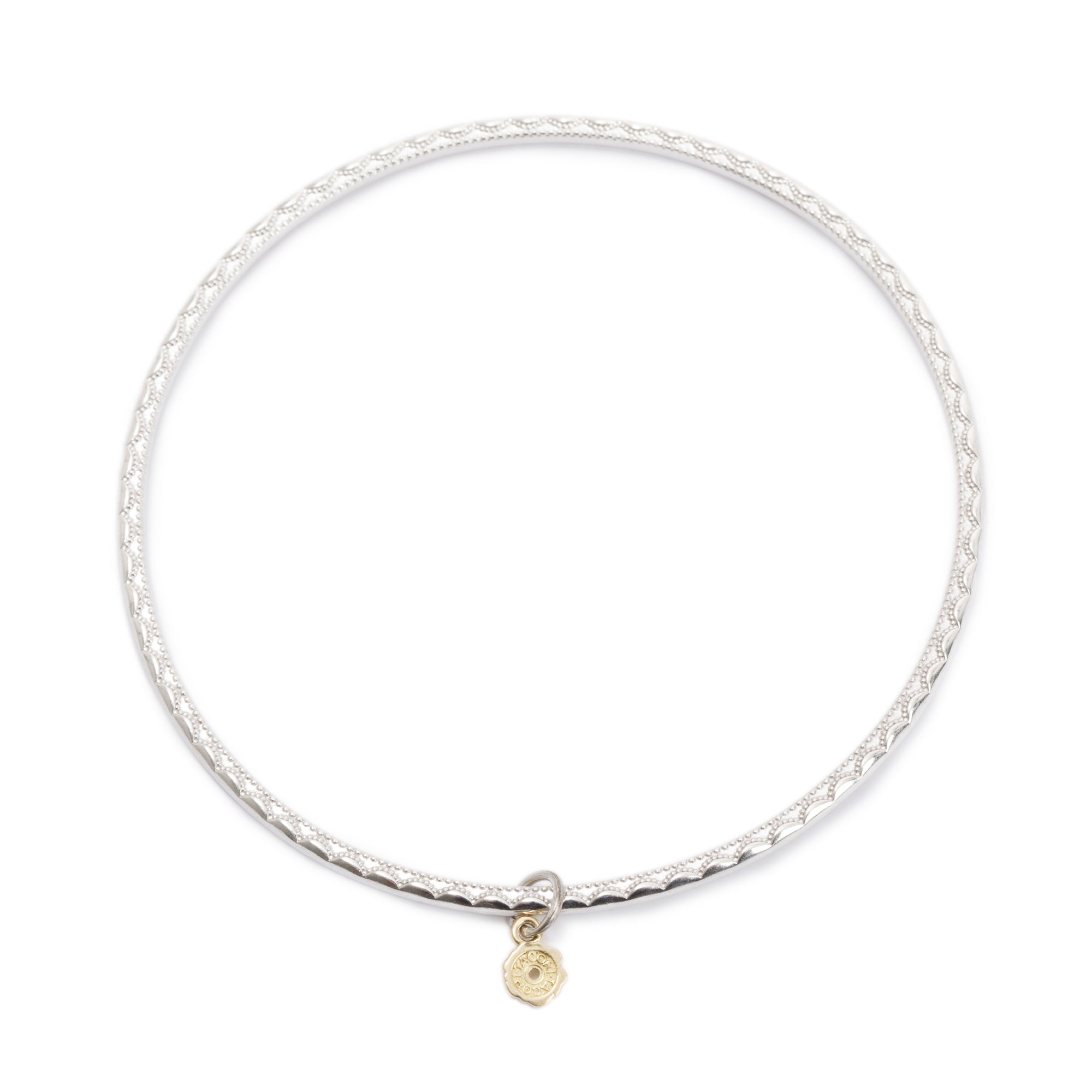 Tacori Sterling Silver & 18k Yellow Gold Classic Bangle Bracelet