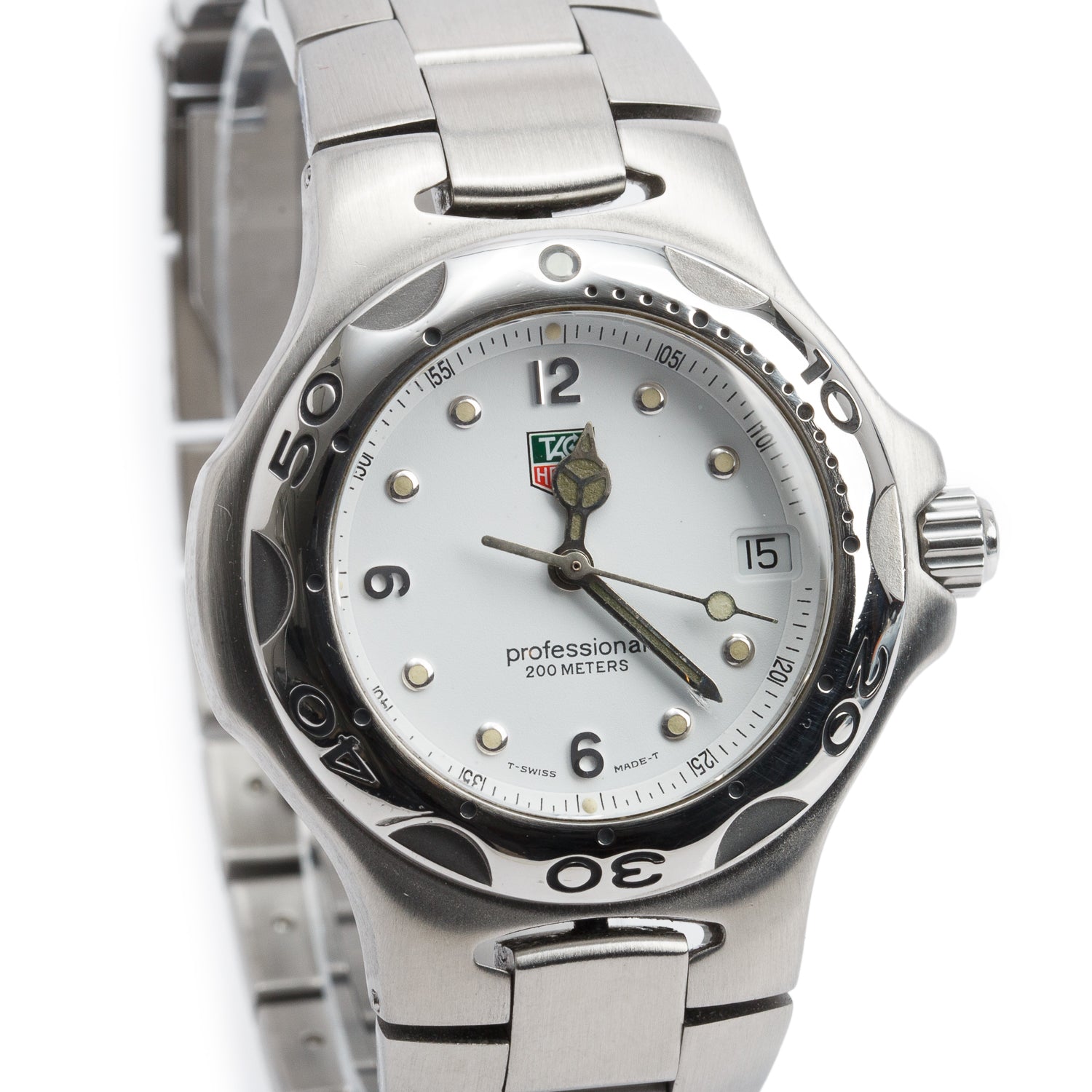 Tag Heuer Stainless Steel Kirium 38 MM Quartz Watch White Dial WL1210