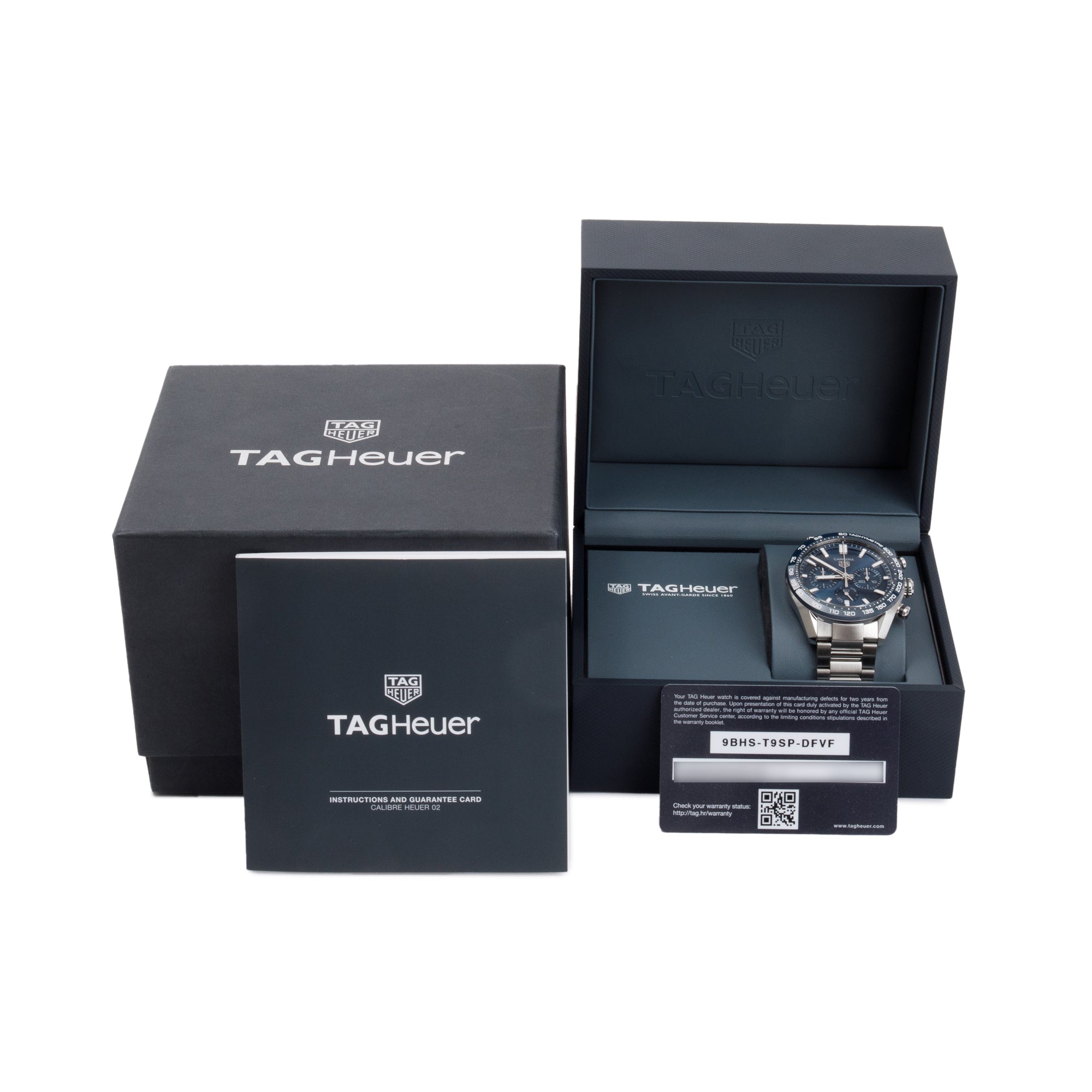 Tag Heuer 2020 Stainless Steel & Ceramic Carrera 43 MM Chronograph Automatic Watch w/ Box & Papers