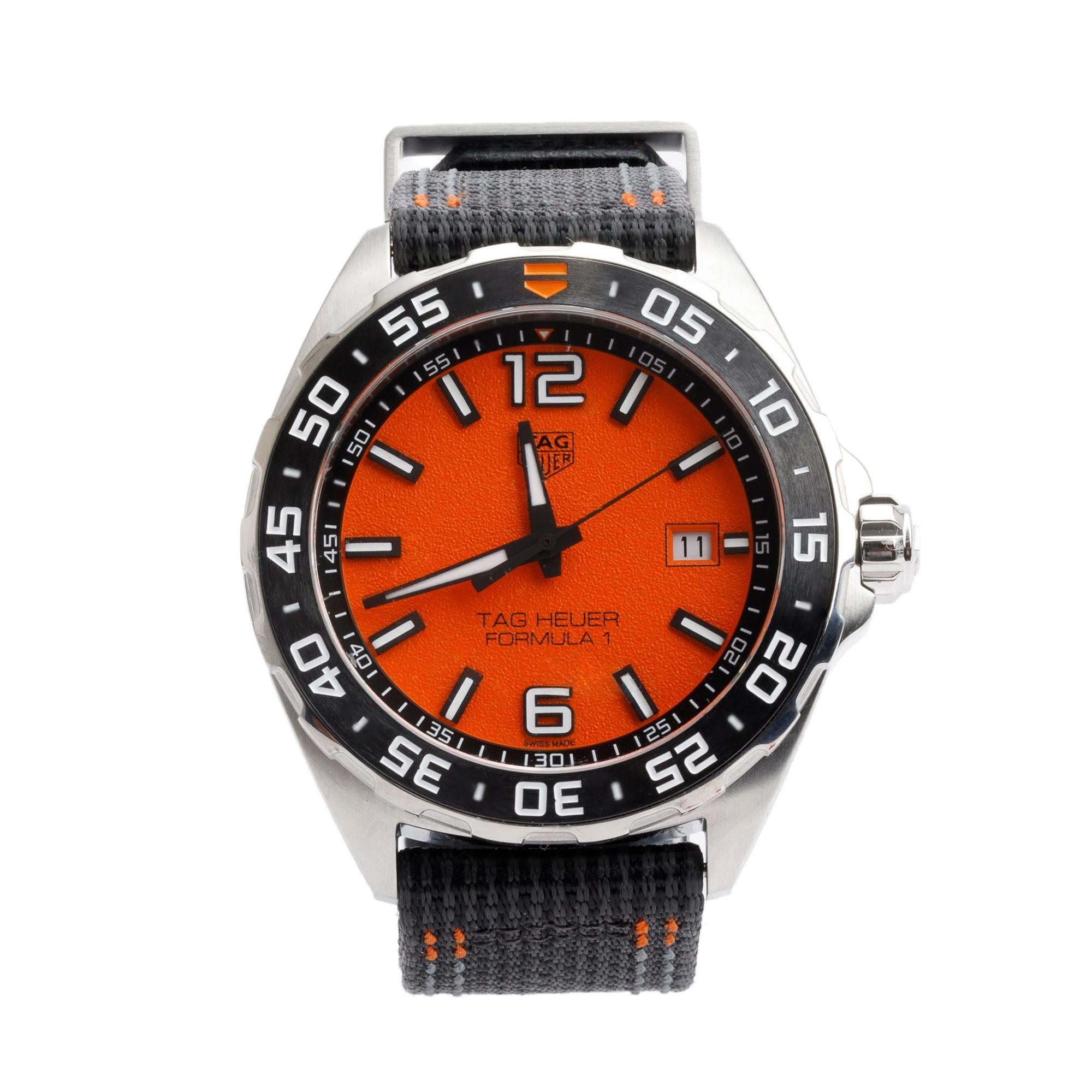 Tag Heuer 2022 Stainless Steel Formula 1 43 MM Quartz Watch WAZ101A w/ Box & Papers