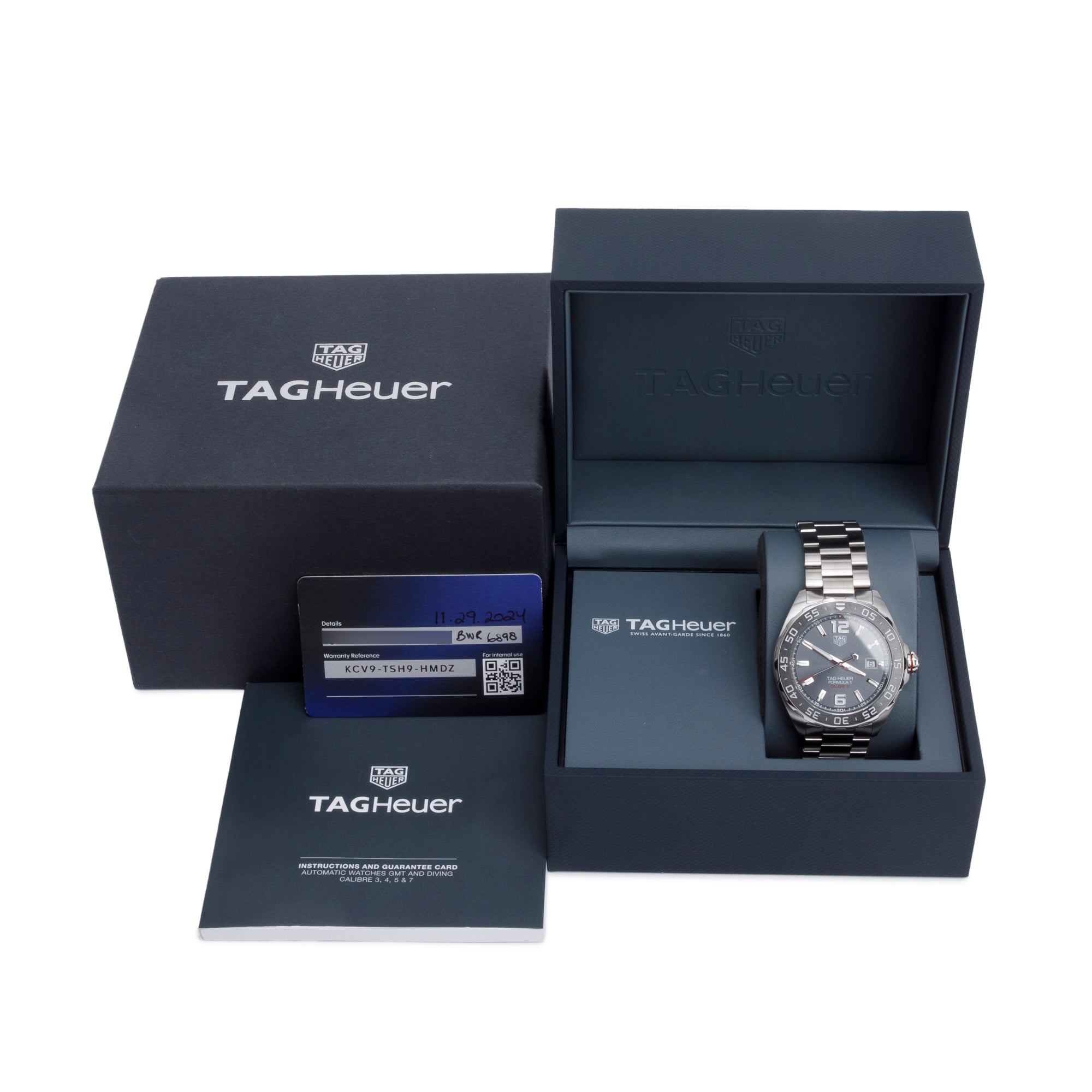 Tag Heuer 2024 Stainless Steel Formula 1 43 MM Automatic Watch WAZ2011 w/ Box & Papers