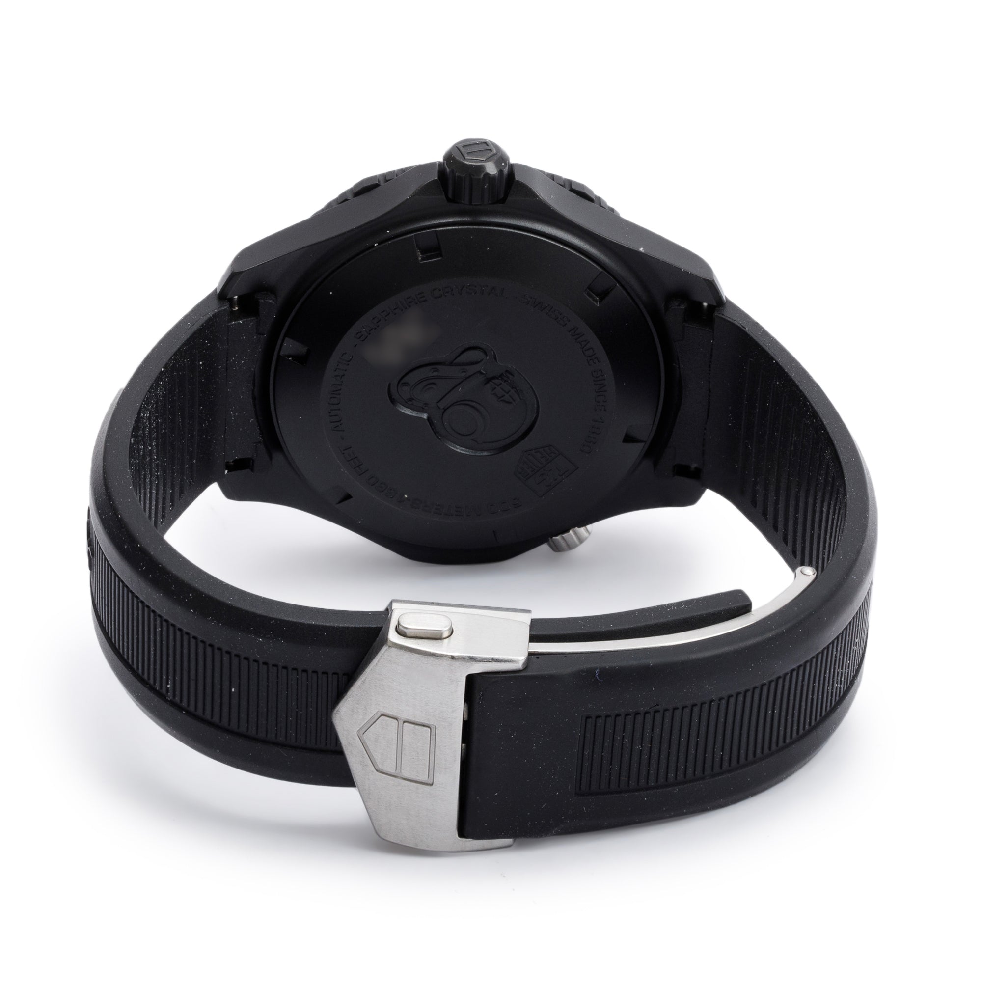 Tag Heuer Black Titanium & Ceramic Aquaracer 41 MM Calibre 5 500M Automatic Watch WAK2180 w/ Box & Papers