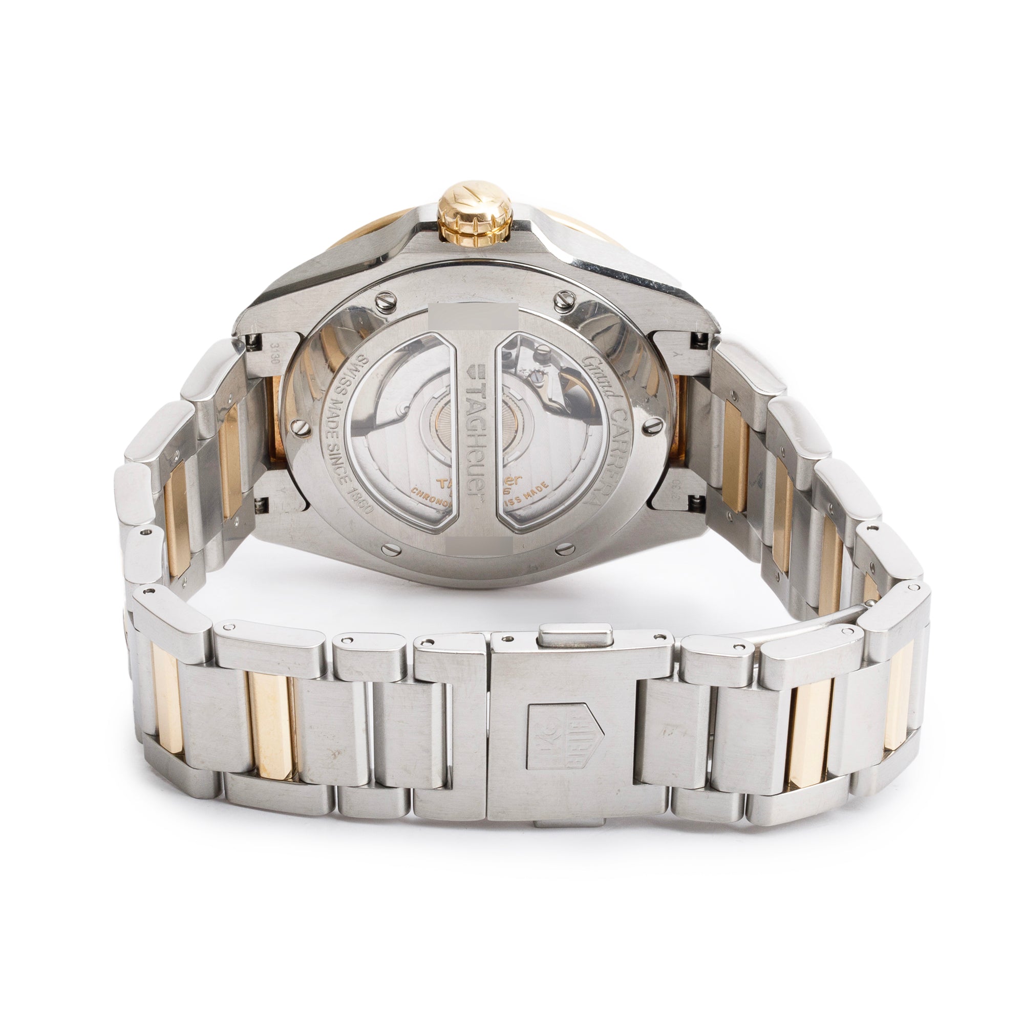 Tag Heuer Stainless Steel & 18k Yellow Gold Grand Carrera 40 MM Automatic Watch WAV515B