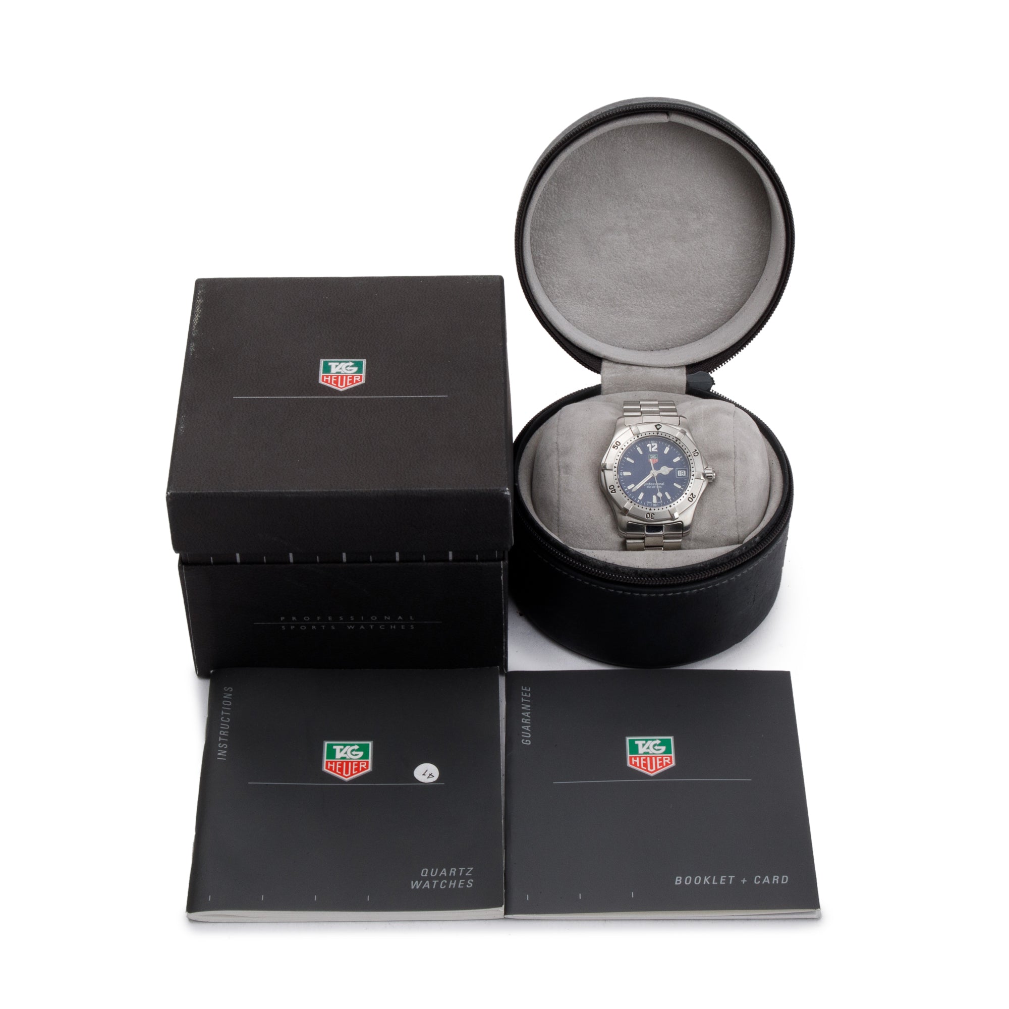 Tag Heuer Stainless Steel 2000 Series Professional 34 MM Watch w/ Box