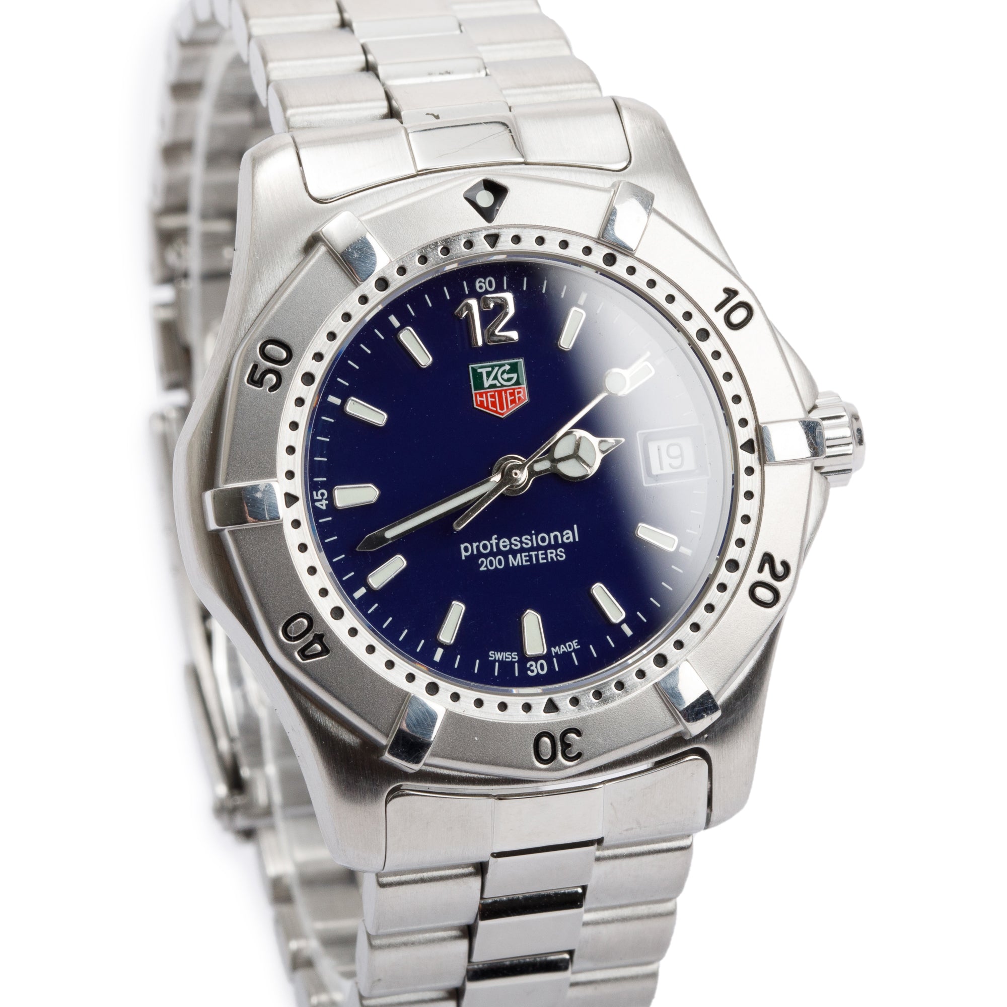 Tag Heuer Stainless Steel 2000 Series Professional 34 MM Watch w/ Box