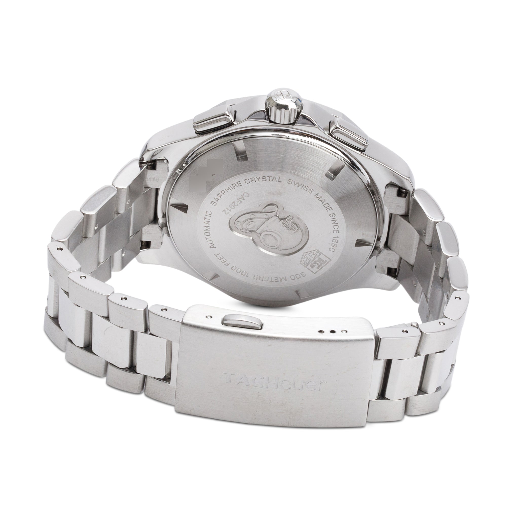 Tag Heuer Stainless Steel Aquaracer 43 MM Chronograph Automatic Watch Blue Dial CAF2012 w/ Box