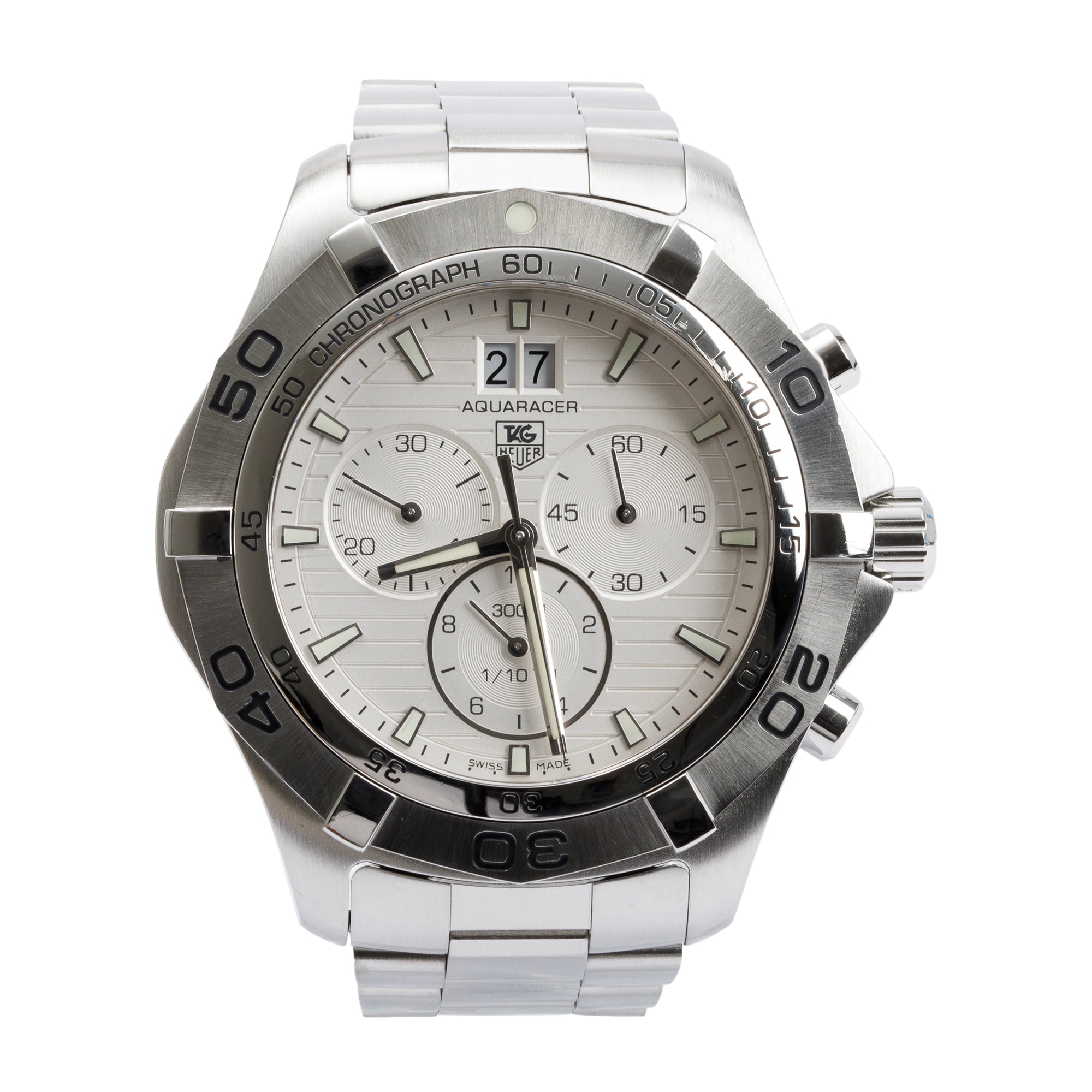 Tag Heuer Stainless Steel Aquaracer Chronograph 43 MM Watch
