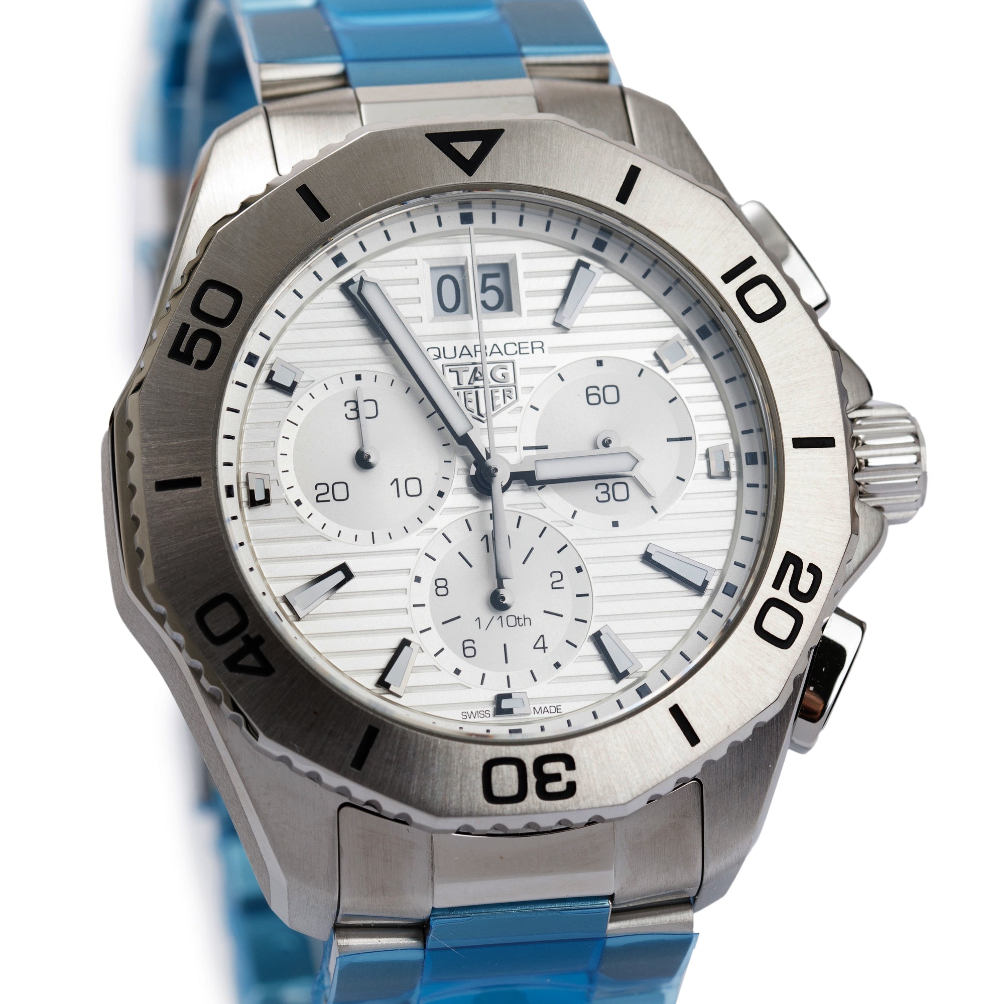 Tag Heuer Stainless Steel Aquaracer Professional 200 40 MM Date Chronograph Watch w/ Box & Papers