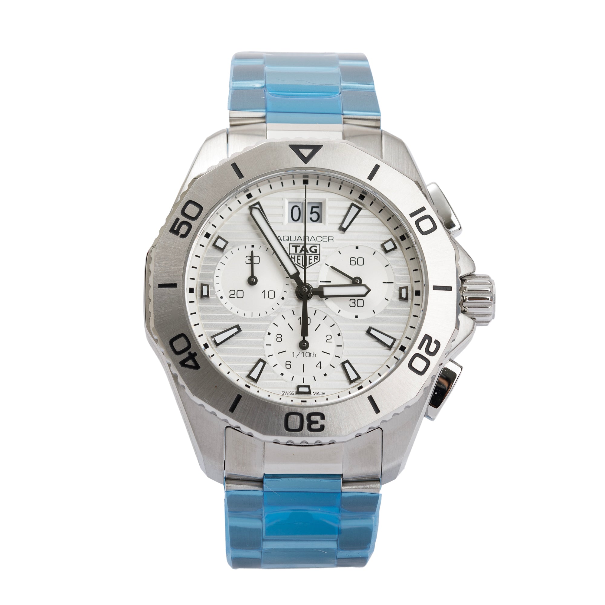 Tag Heuer Stainless Steel Aquaracer Professional 200 40 MM Date Chronograph Watch w/ Box & Papers