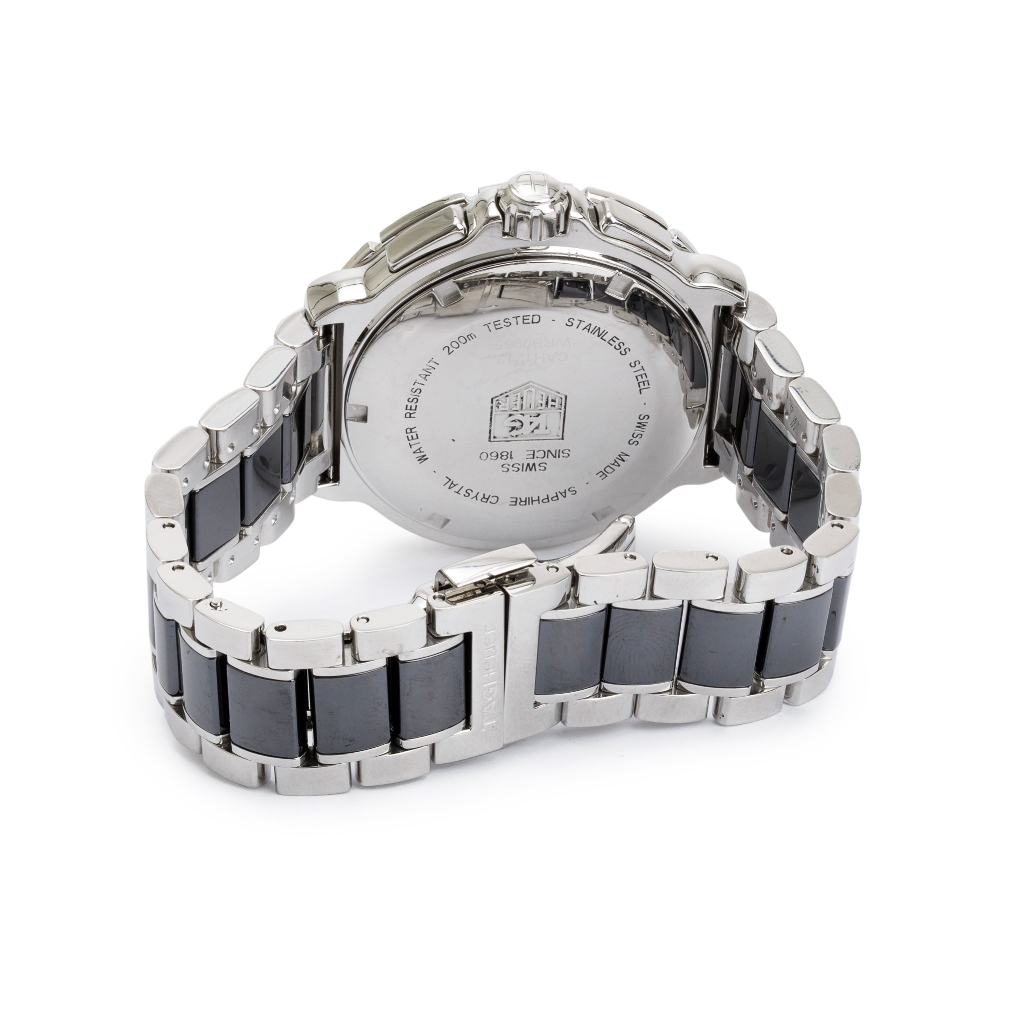 Tag Heuer Stainless Steel & Black Ceramic Diamond Formula 1 41 MM Chronograph Quartz Watch