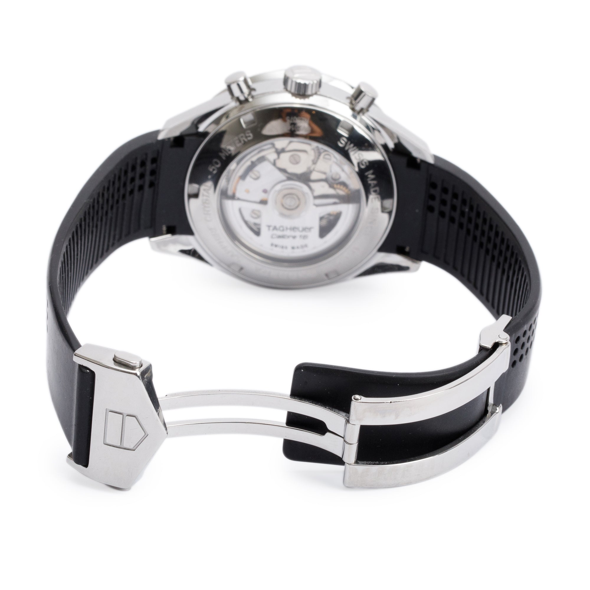 Tag Heuer Stainless Steel & Black PVD Carrera 41 MM Automatic Chronograph Watch CV2014-1