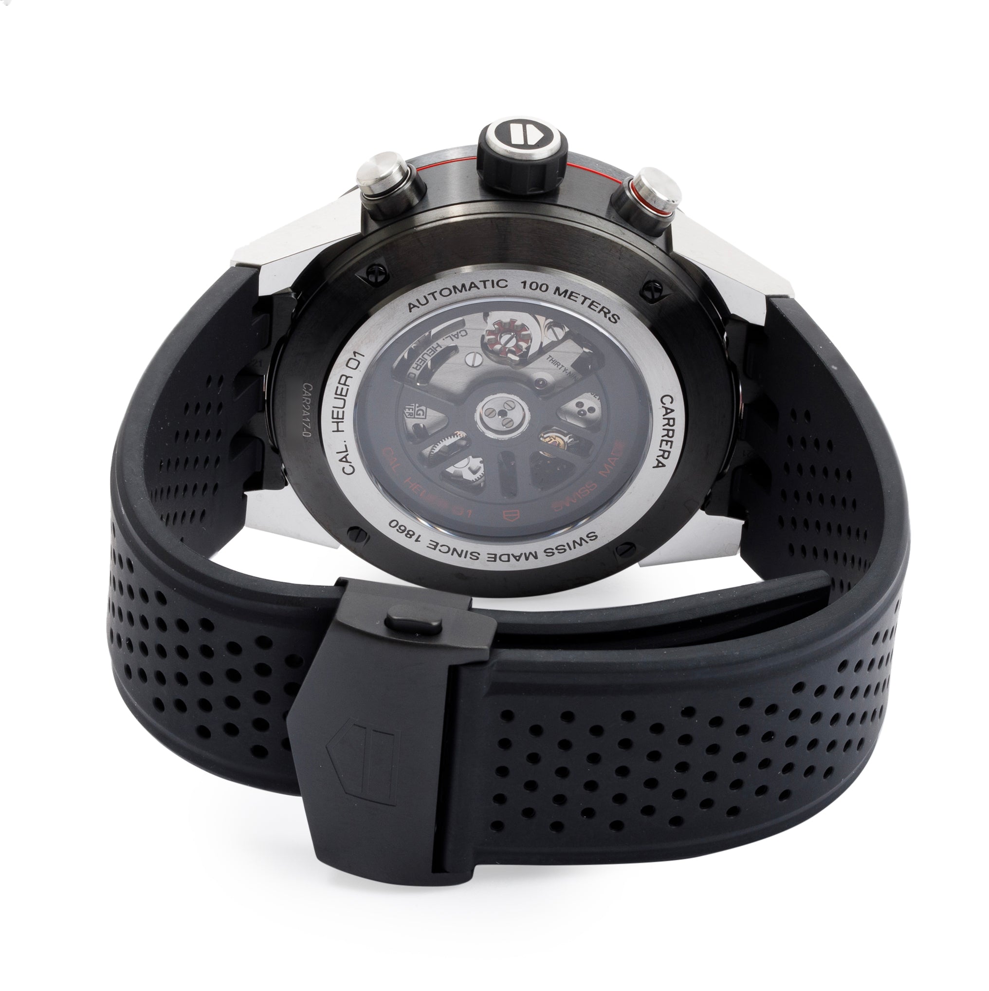 Tag Heuer Stainless Steel & Black PVD Carrera 45 MM Automatic Chronograph Watch