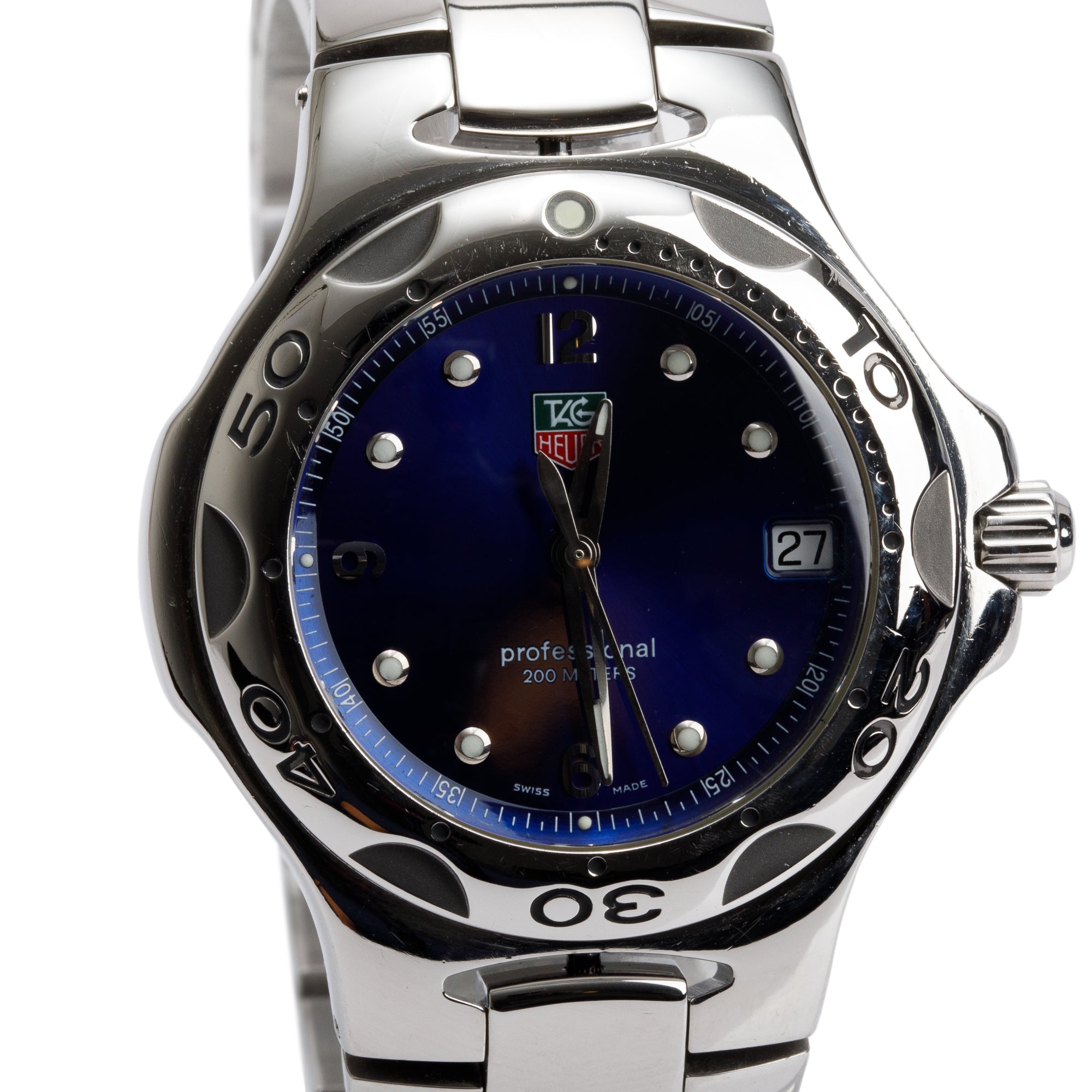 Tag Heuer Stainless Steel Blue Dial Kirium 39 MM Quartz Watch WL1116-0