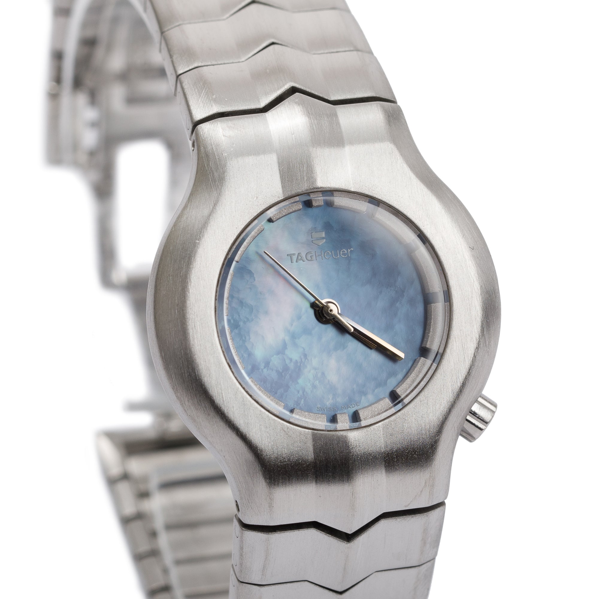 Tag Heuer Stainless Steel Blue Mother of Pearl Dial Alter Ego 29 MM Watch