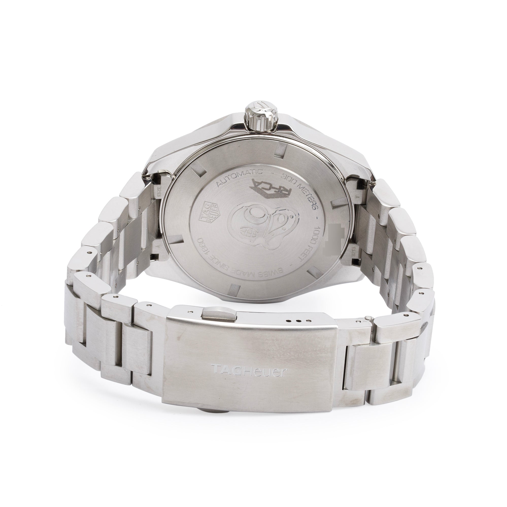 Tag Heuer Stainless Steel Calibre 5 Aquaracer 43 MM Black Dial Automatic Watch WAY201A w/ Box & Papers