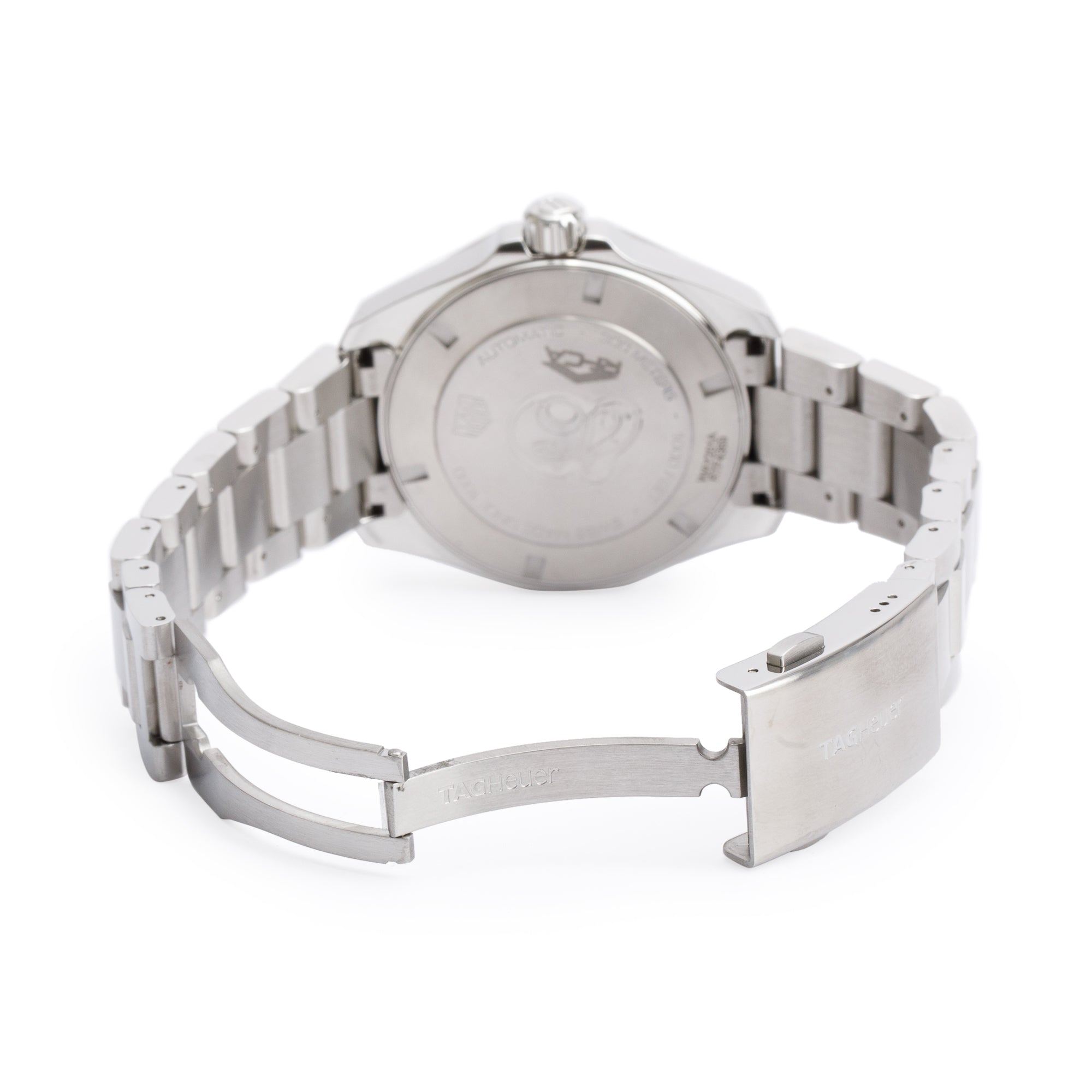 Tag Heuer Stainless Steel Calibre 5 Aquaracer 43 MM Black Dial Automatic Watch WAY201A w/ Box & Papers