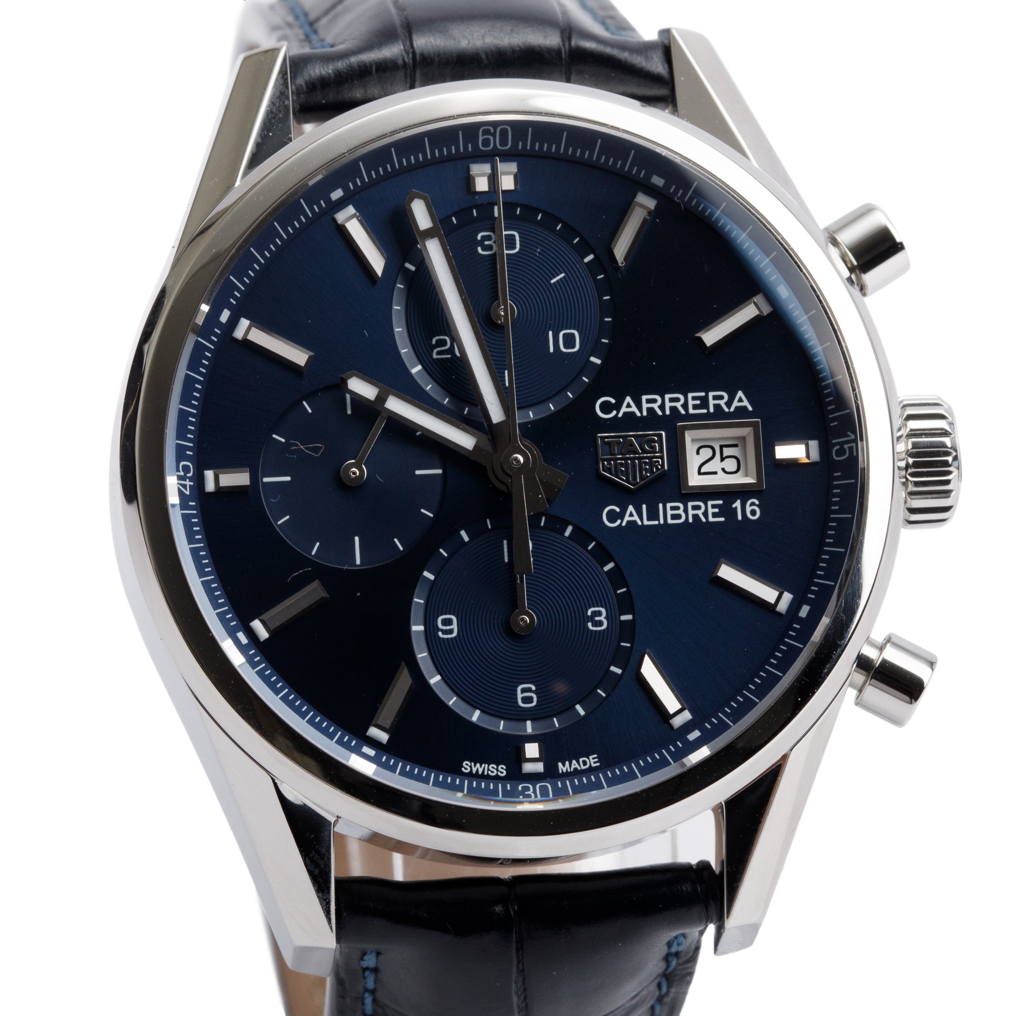 Tag Heuer Stainless Steel Carrera 41 MM Automatic Chronograph Watch CBK2112 w/ Box & Papers
