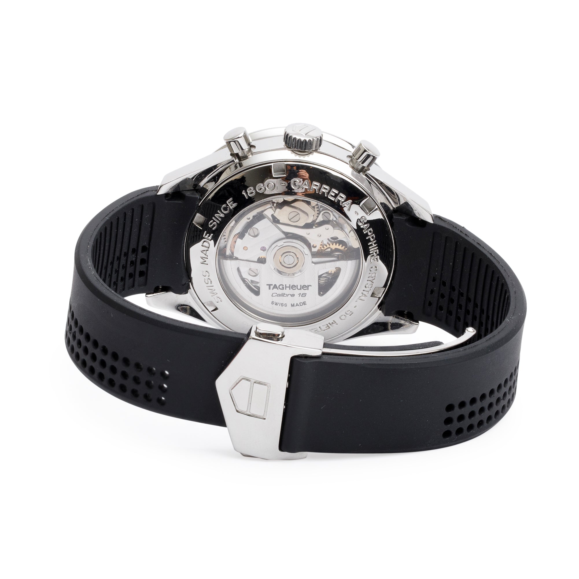 Tag Heuer Stainless Steel Carrera Calibre 16 41 MM Automatic Chronograph Watch CV2014-0 w/ Box & Papers