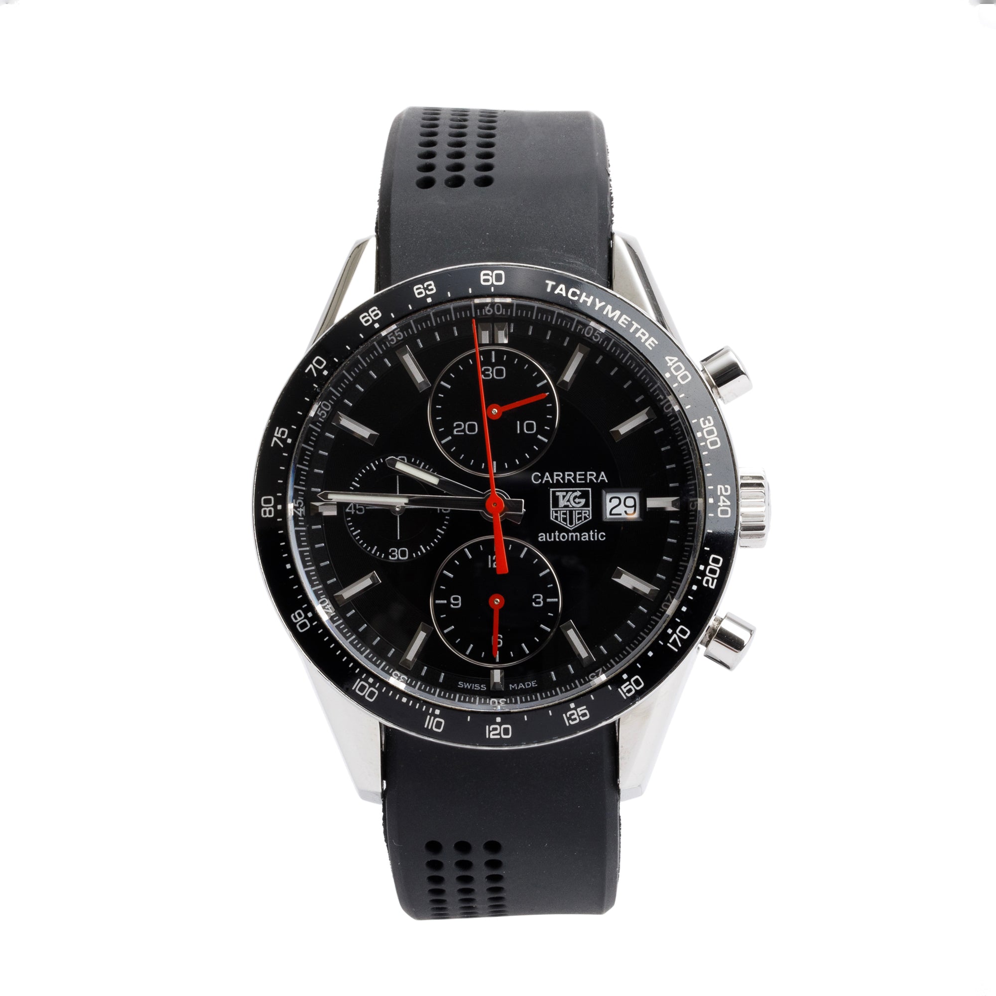 Tag Heuer Stainless Steel Carrera Calibre 16 41 MM Automatic Chronograph Watch CV2014-0 w/ Box & Papers