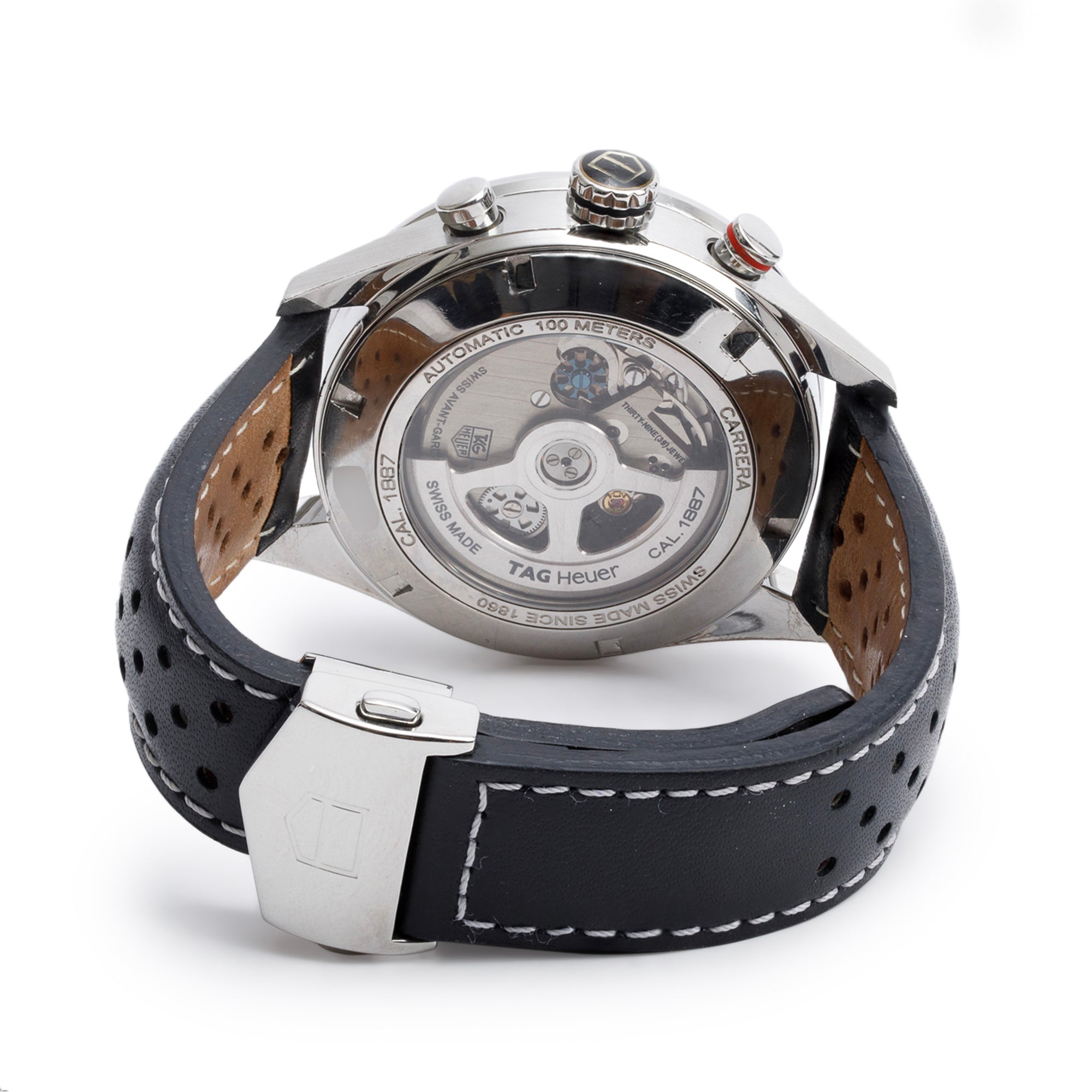 Tag Heuer Stainless Steel Carrera Calibre 1887 44 MM Automatic Chronograph Watch CAR2A10 w/ Box & Papers