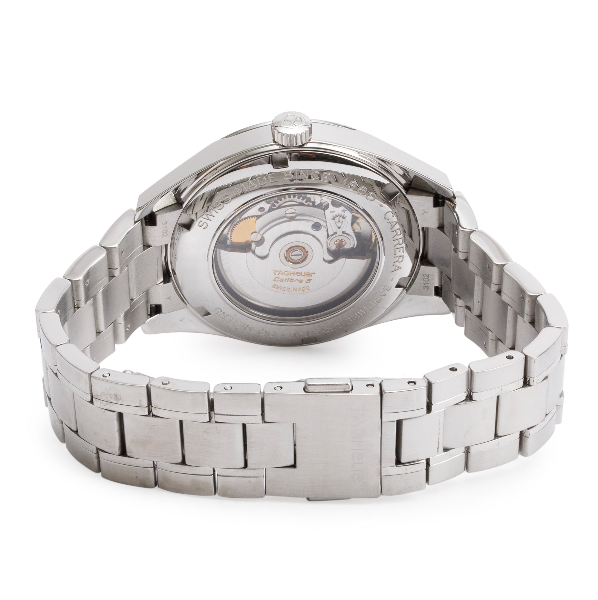 Tag Heuer Stainless Steel Carrera Calibre 5 39 MM Automatic Watch WV211B w/ Case