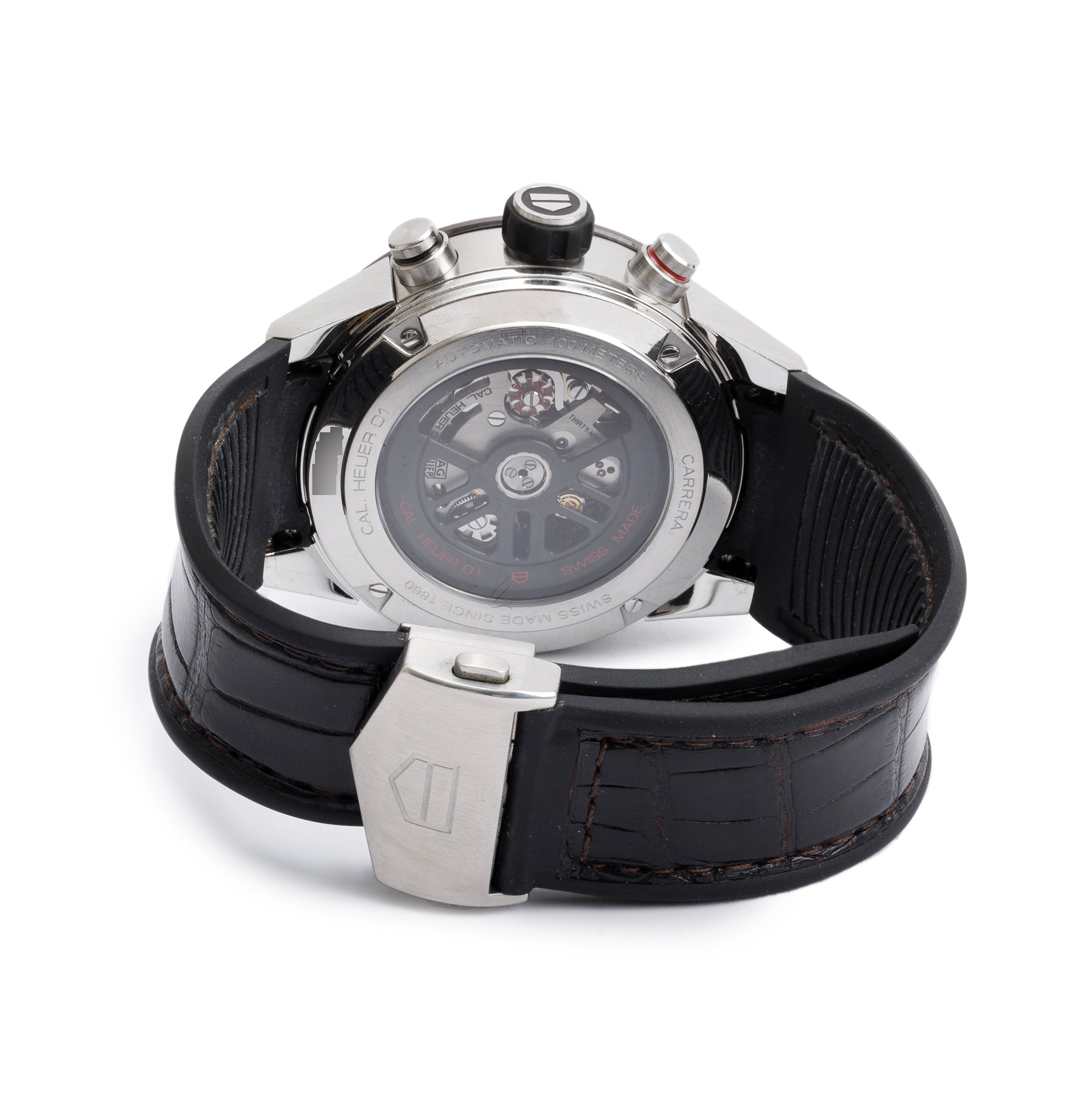 Tag Heuer Stainless Steel Carrera Calibre Heuer 01 43 MM Automatic Chronograph Watch CAR201U-0