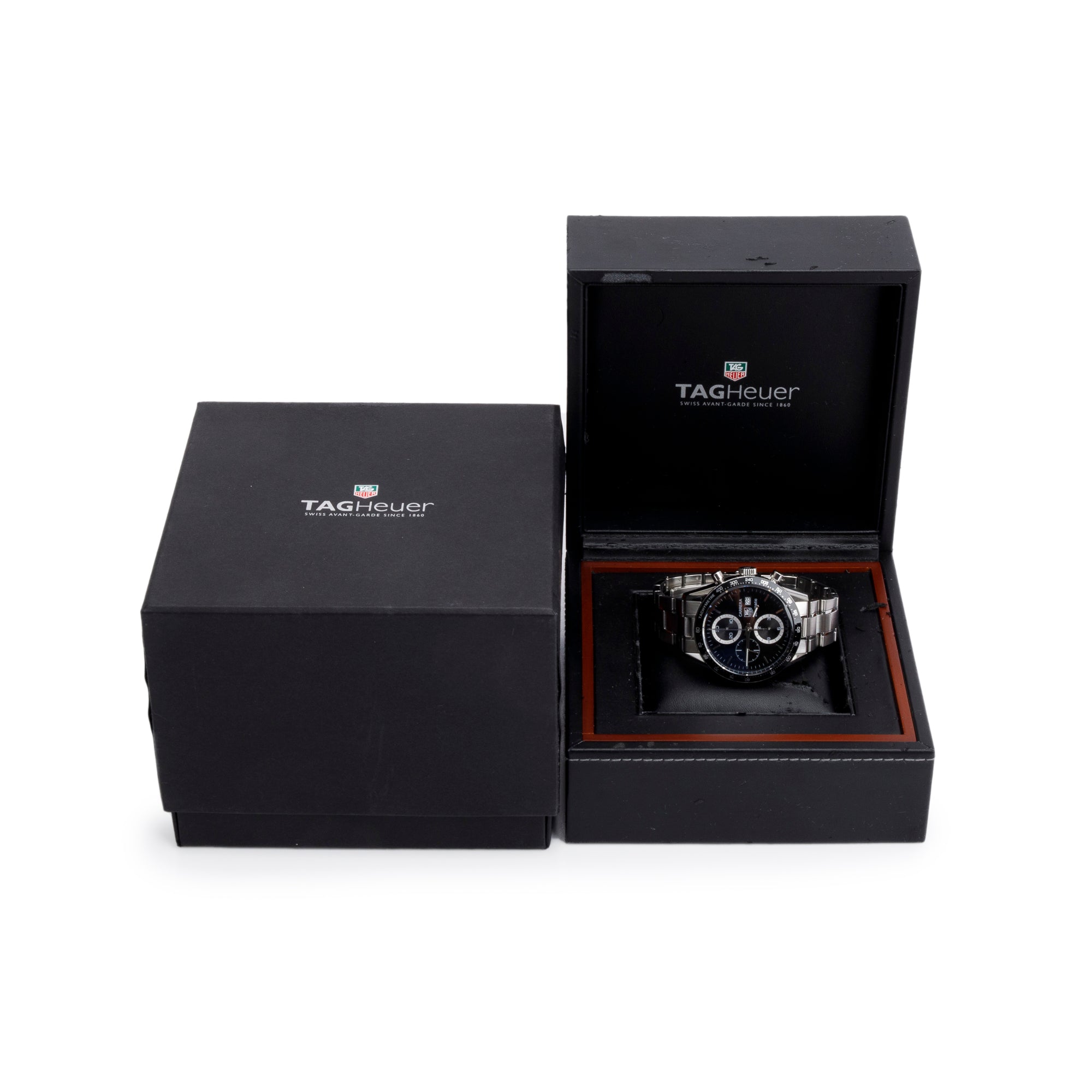 Tag Heuer Stainless Steel Carrera Chronograph 41 MM Watch CV2010 w/ Box