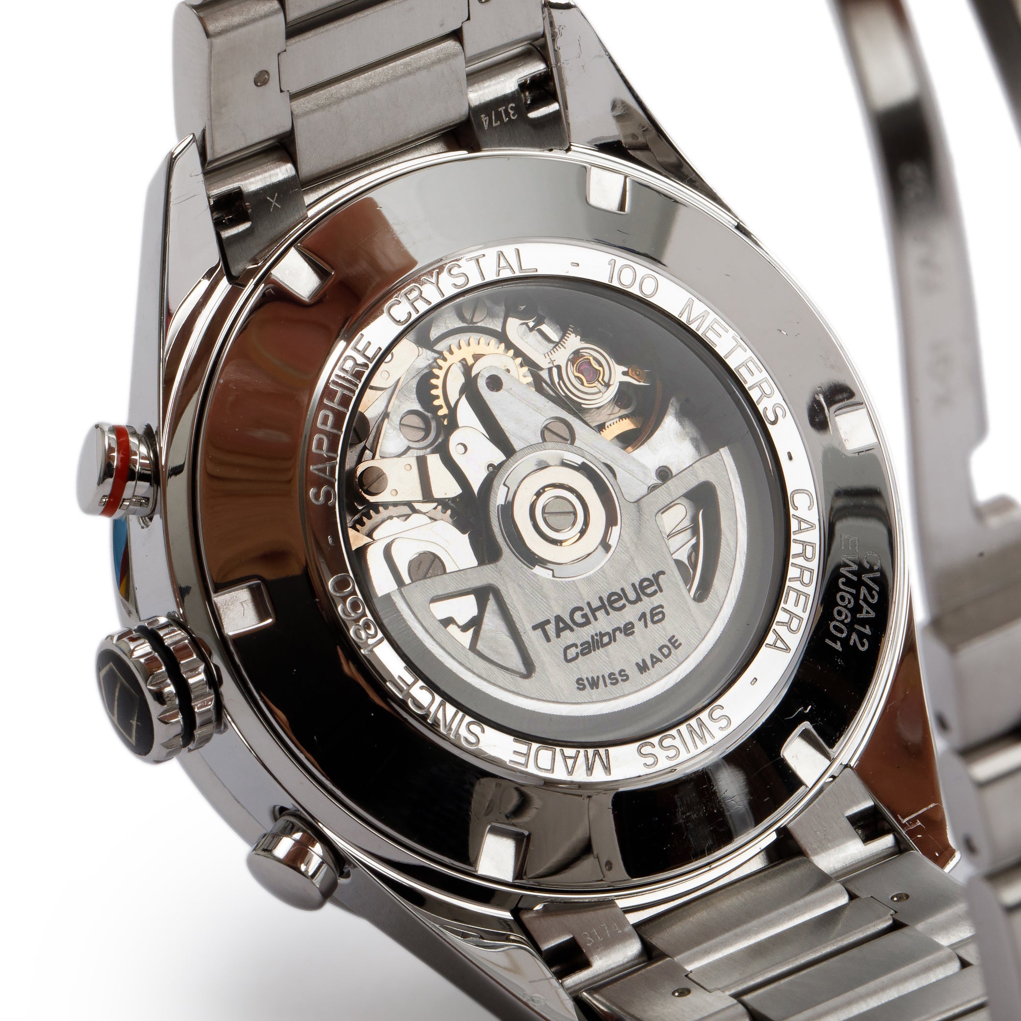 Tag Heuer Stainless Steel Carrera Chronograph 43 MM Watch w/ Box & Papers