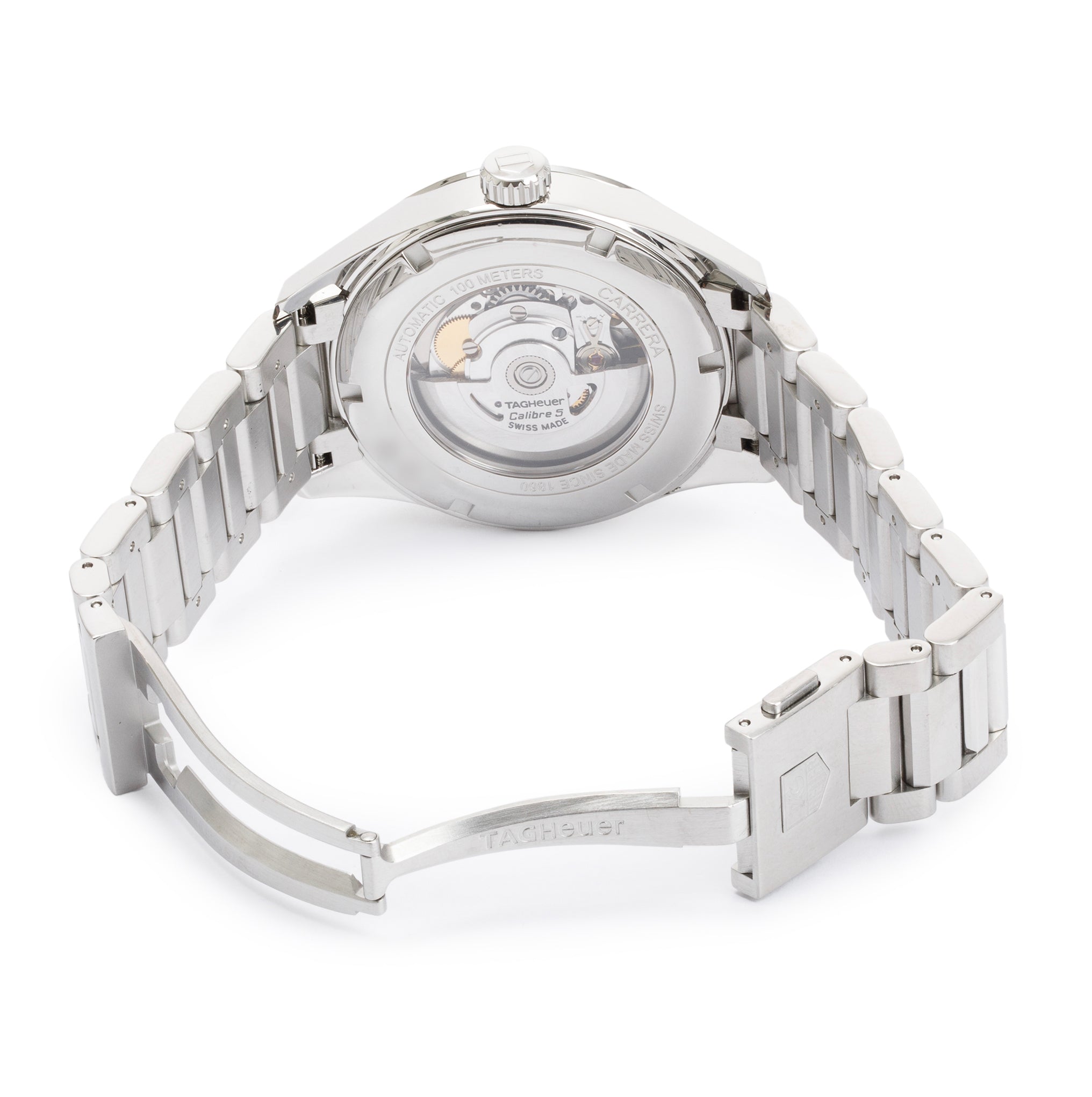 Tag Heuer Stainless Steel Carrera Day Date Calibre 5 41 MM Automatic Watch