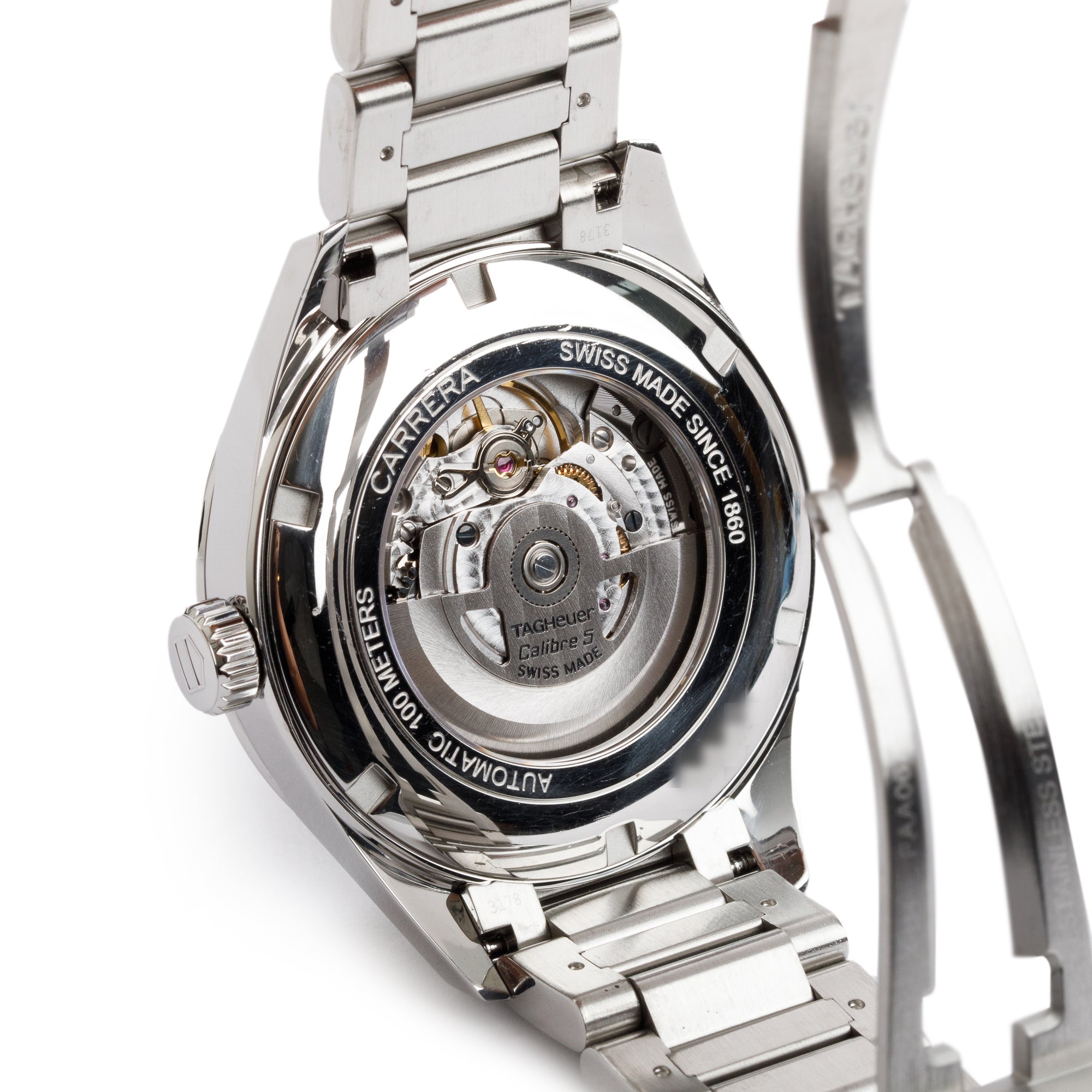 Tag Heuer Stainless Steel Carrera Day Date Calibre 5 41 MM Automatic Watch