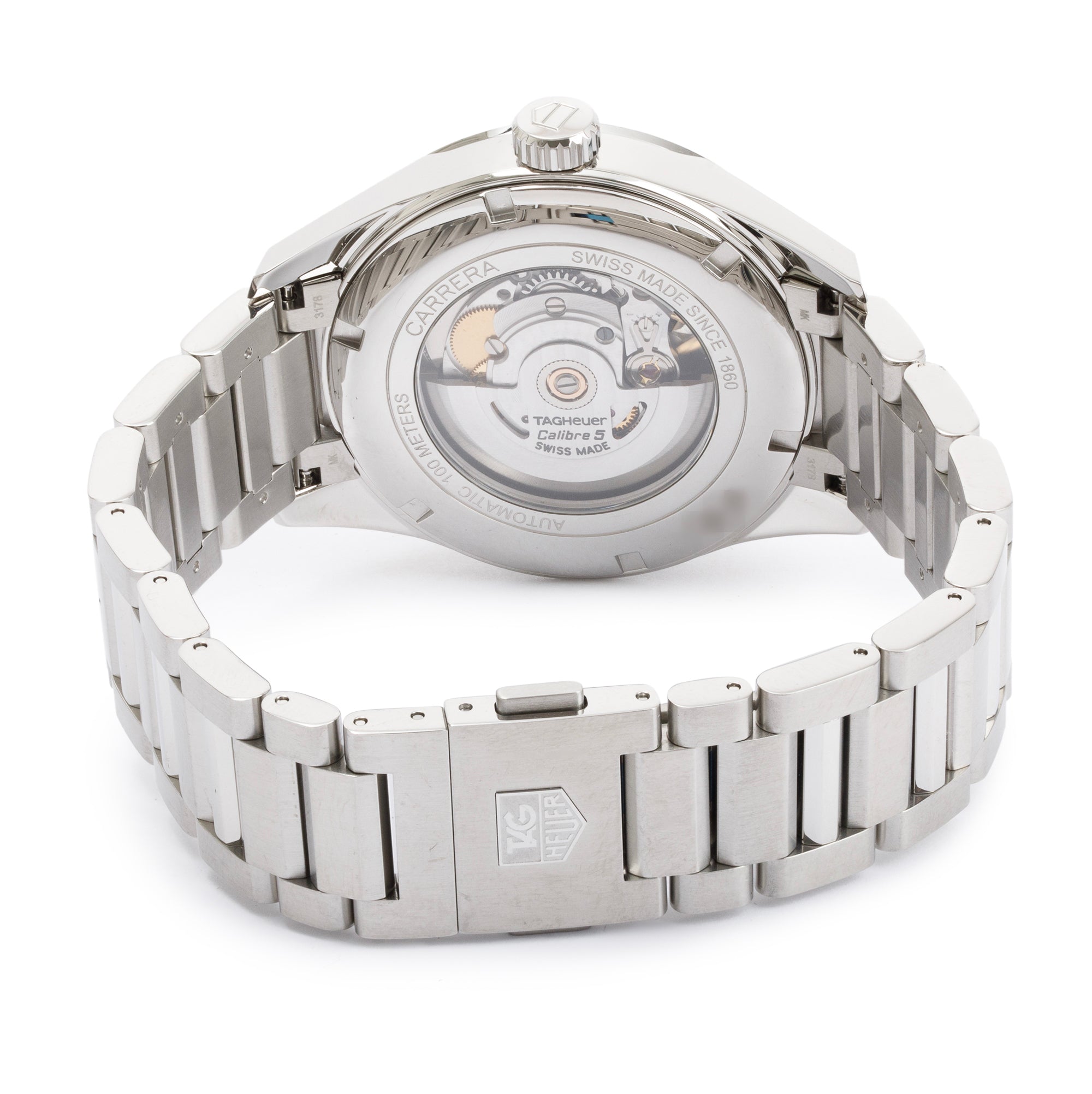 Tag Heuer Stainless Steel Carrera Day Date Calibre 5 41 MM Automatic Watch w/ Box & Papers