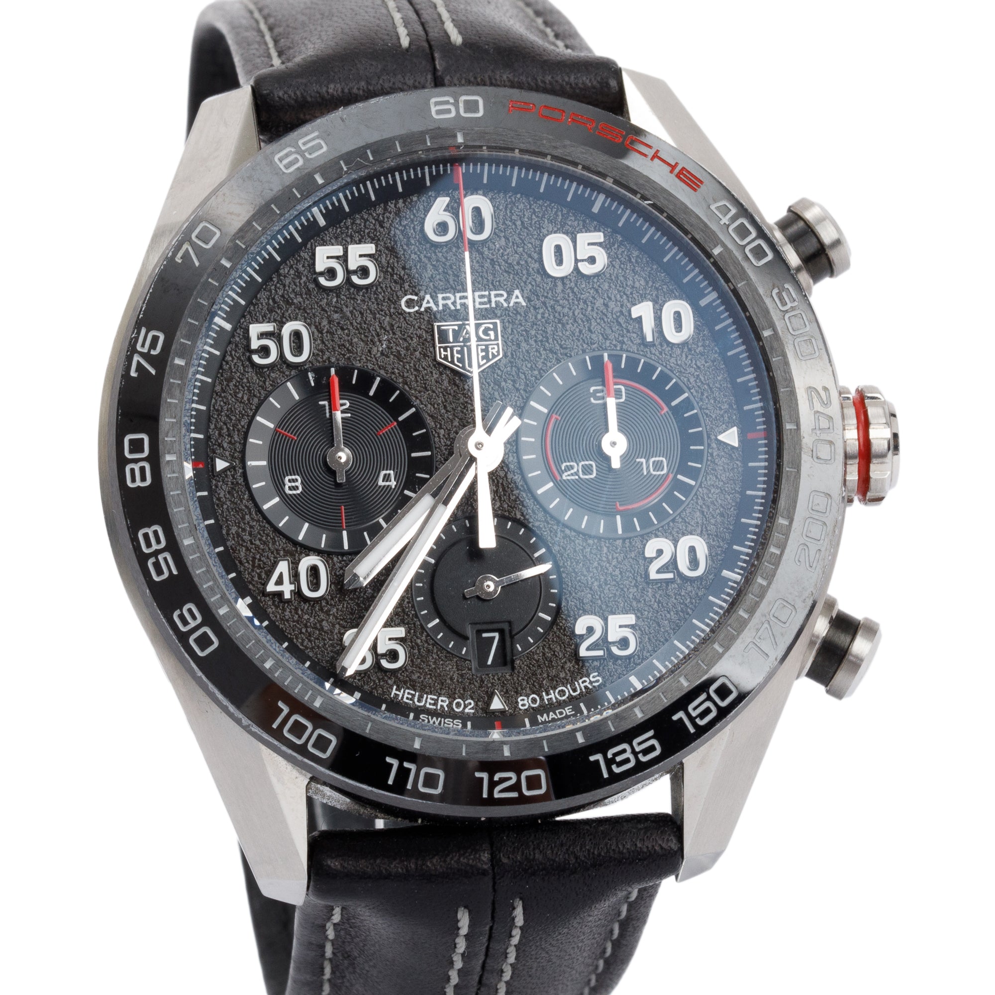 Tag Heuer Stainless Steel & Ceramic Carrera Porsche Special Edition 44 MM Automatic Chronograph Watch w/ Box & Papers