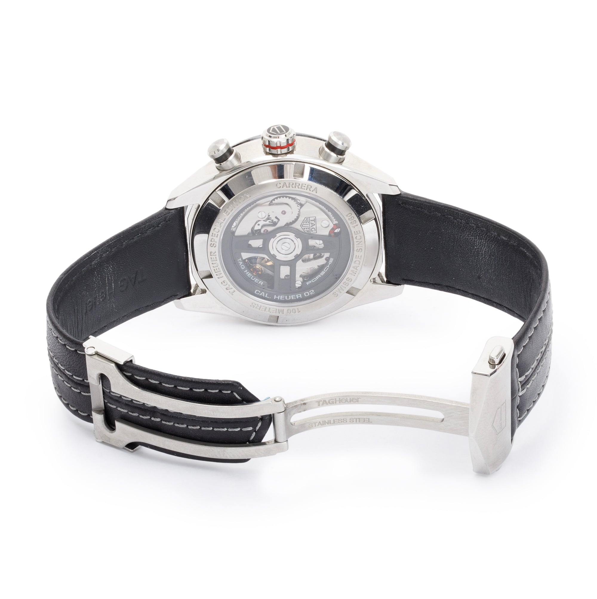 Tag Heuer Stainless Steel & Ceramic Carrera Porsche Special Edition 44 MM Automatic Chronograph Watch w/ Box & Papers