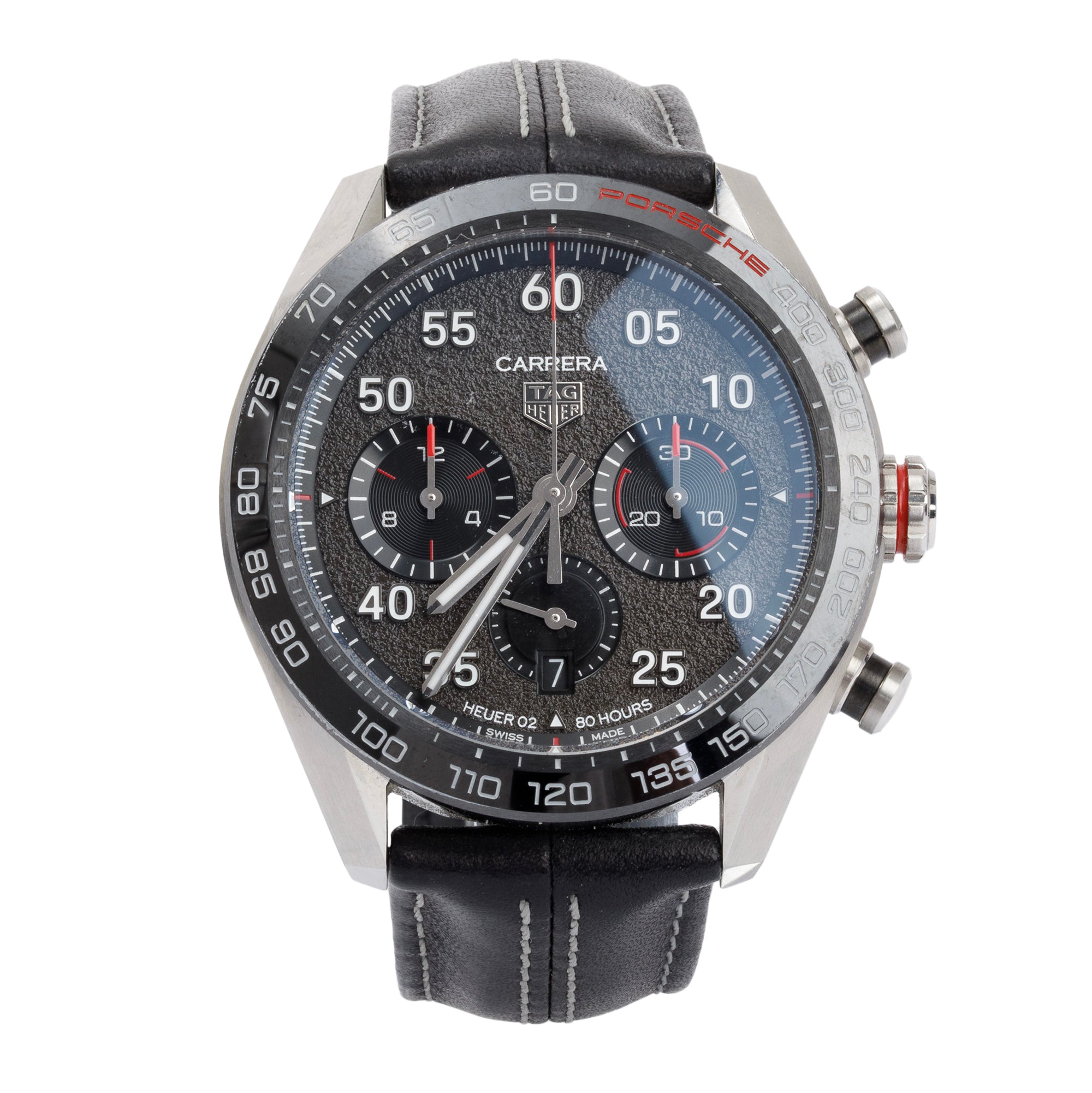 Tag Heuer Stainless Steel & Ceramic Carrera Porsche Special Edition 44 MM Automatic Chronograph Watch w/ Box & Papers