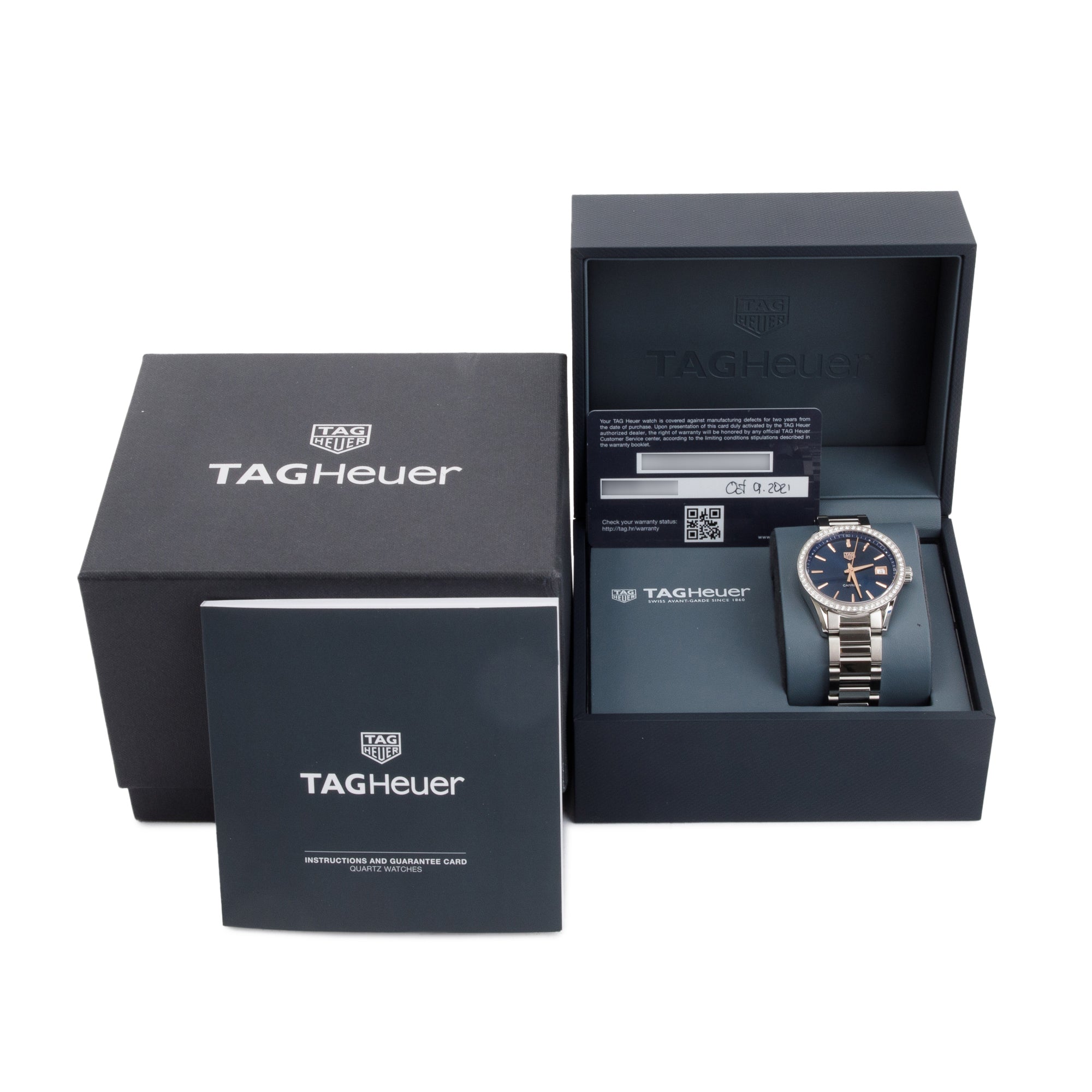 Tag Heuer Stainless Steel Diamond Bezel Carrera 36 MM Watch w/ Box & Papers