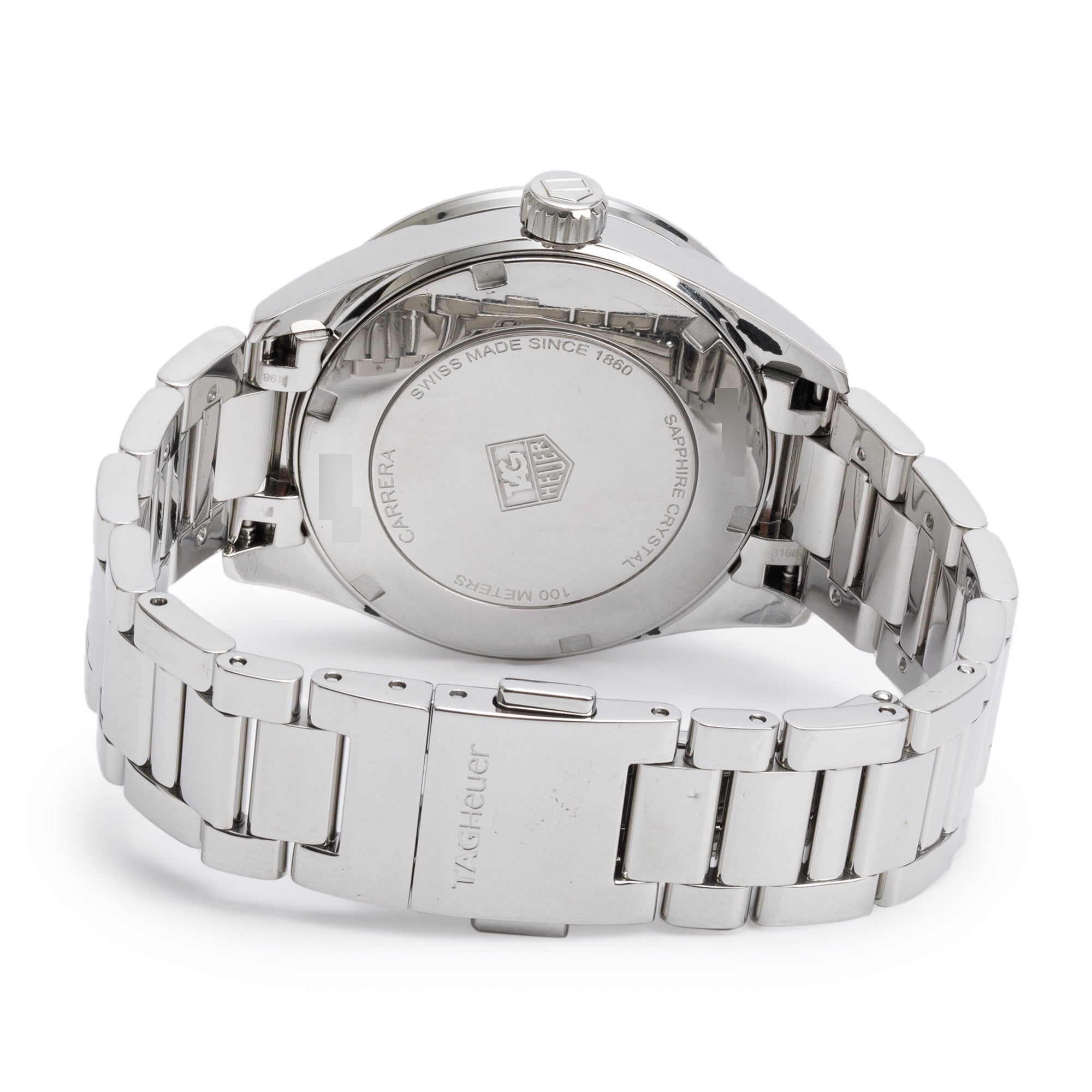 Tag Heuer Stainless Steel Diamond Bezel & Mother of Pearl Dial Carrera 32 MM Quartz Watch WAR1315 w/ Box