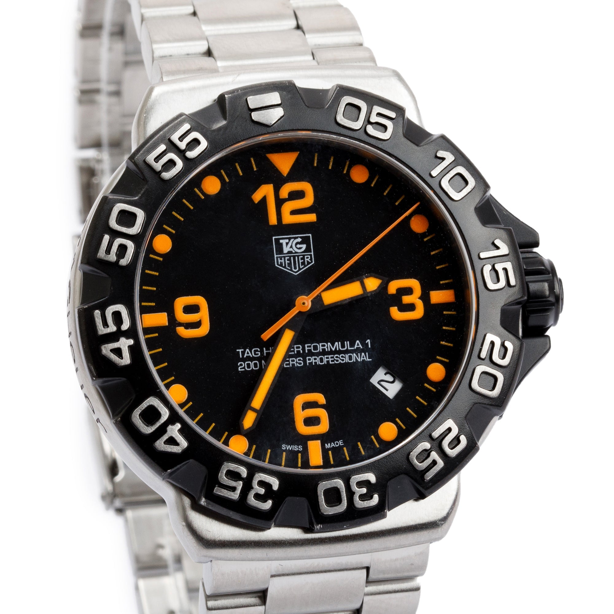 Tag Heuer Stainless Steel Formula 1 41 MM Watch w/ Box & Papers