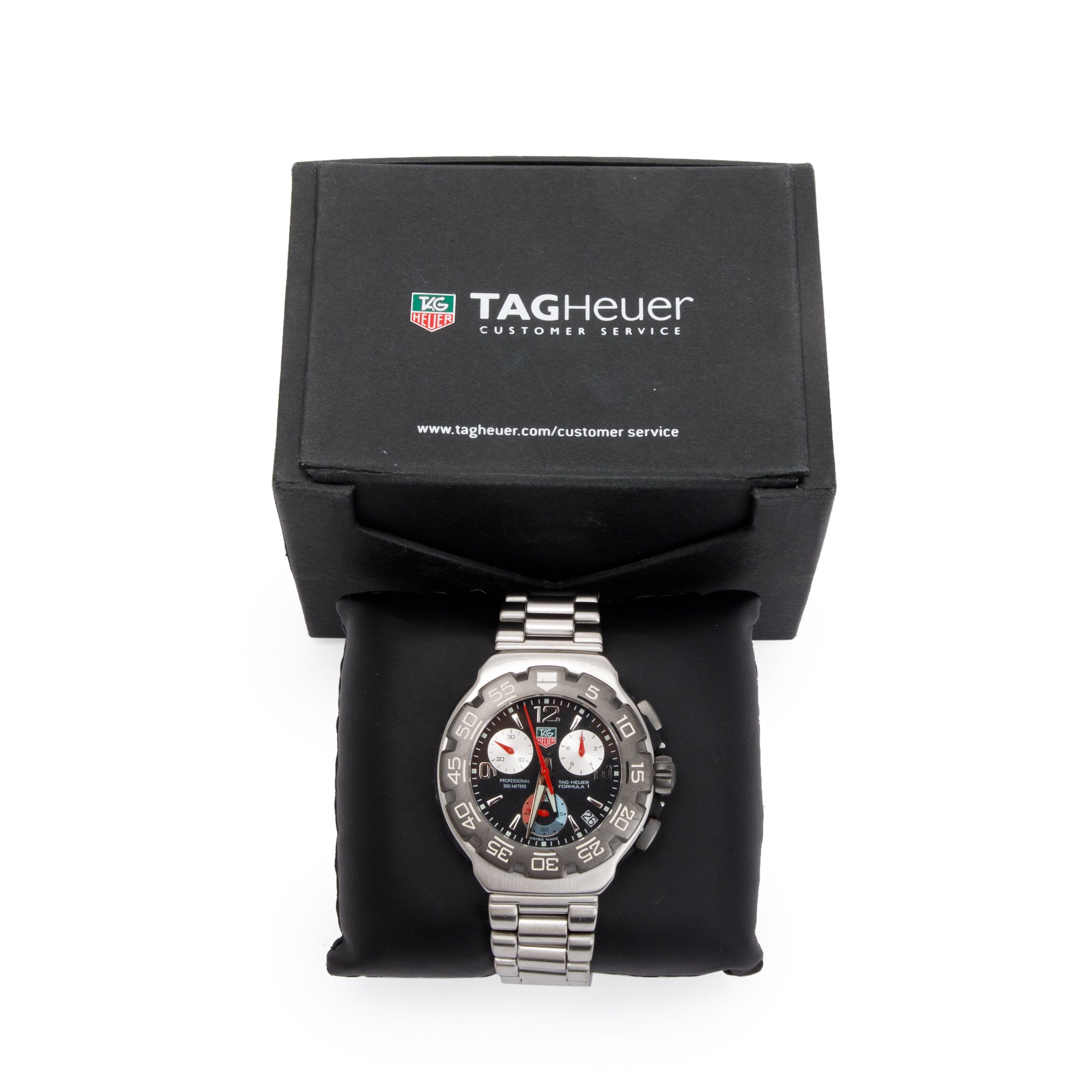 Tag Heuer Stainless Steel Formula 1 41MM Chronograph Quartz Watch w/ Box