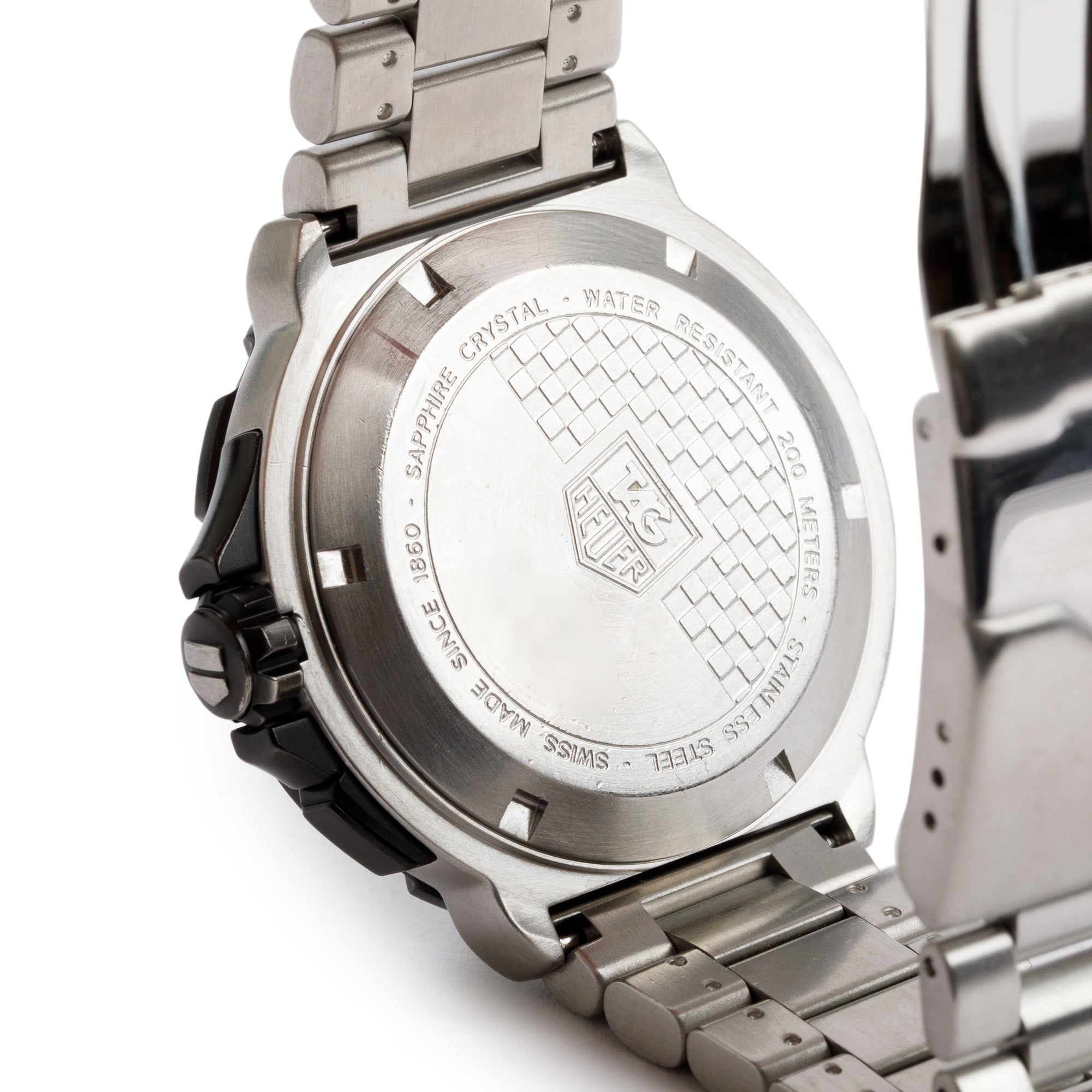 Tag Heuer Stainless Steel Formula 1 42 MM Chronograph Alarm Watch WAH111A w/ Box & Papers