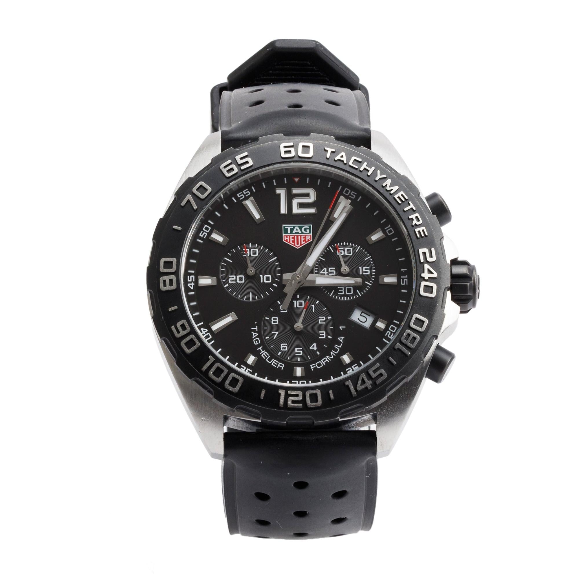 Tag Heuer Stainless Steel Formula 1 43 MM Chronograph Quartz Watch CAZ1010