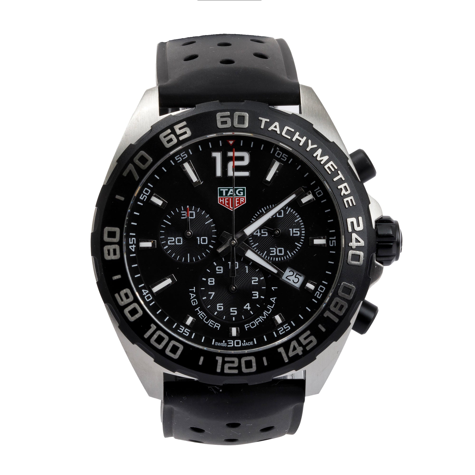 Tag Heuer Stainless Steel Formula 1 43 MM Chronograph Watch w/ Box & Papers