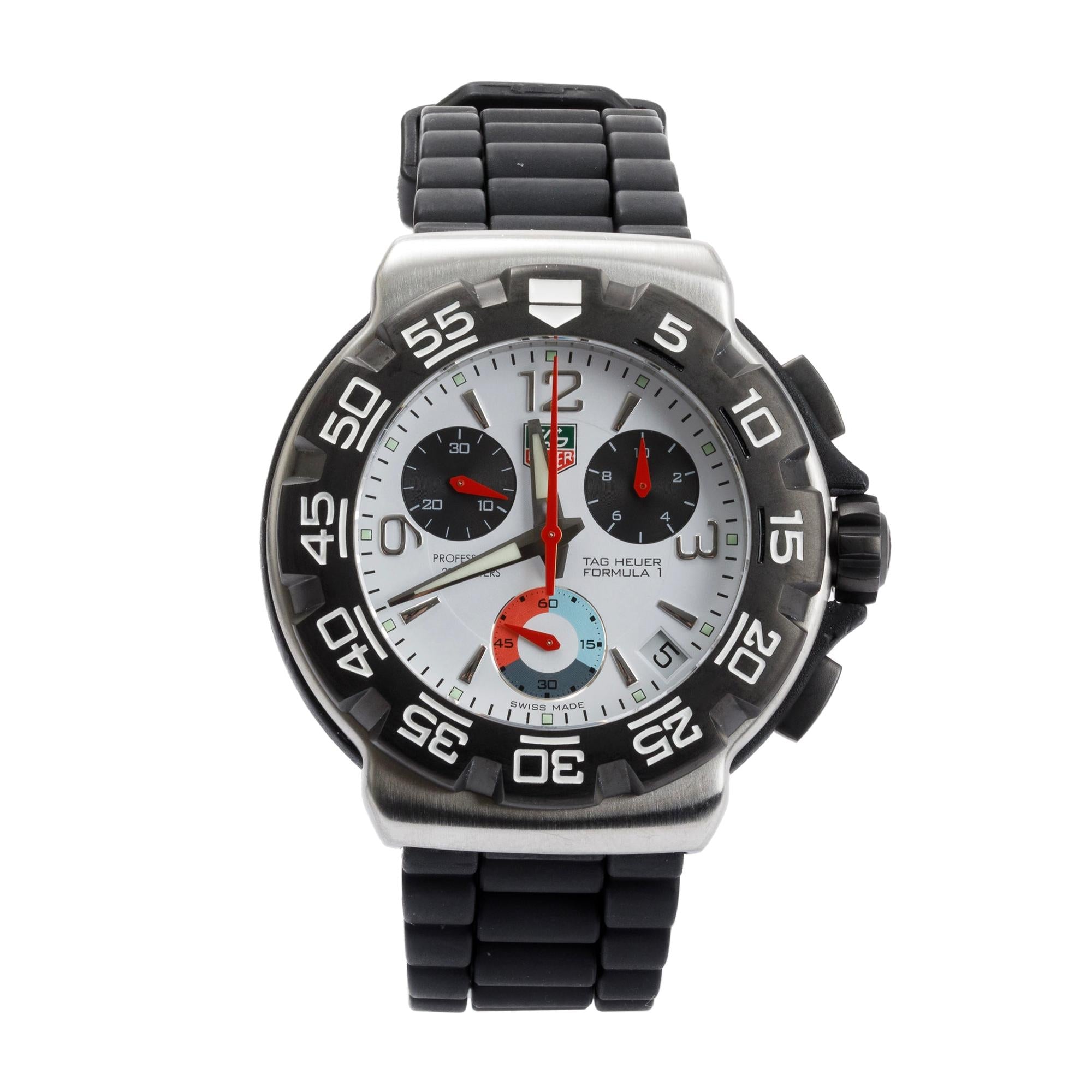 Tag Heuer Stainless Steel Formula 1 Chronograph Watch w/ Box & Papers