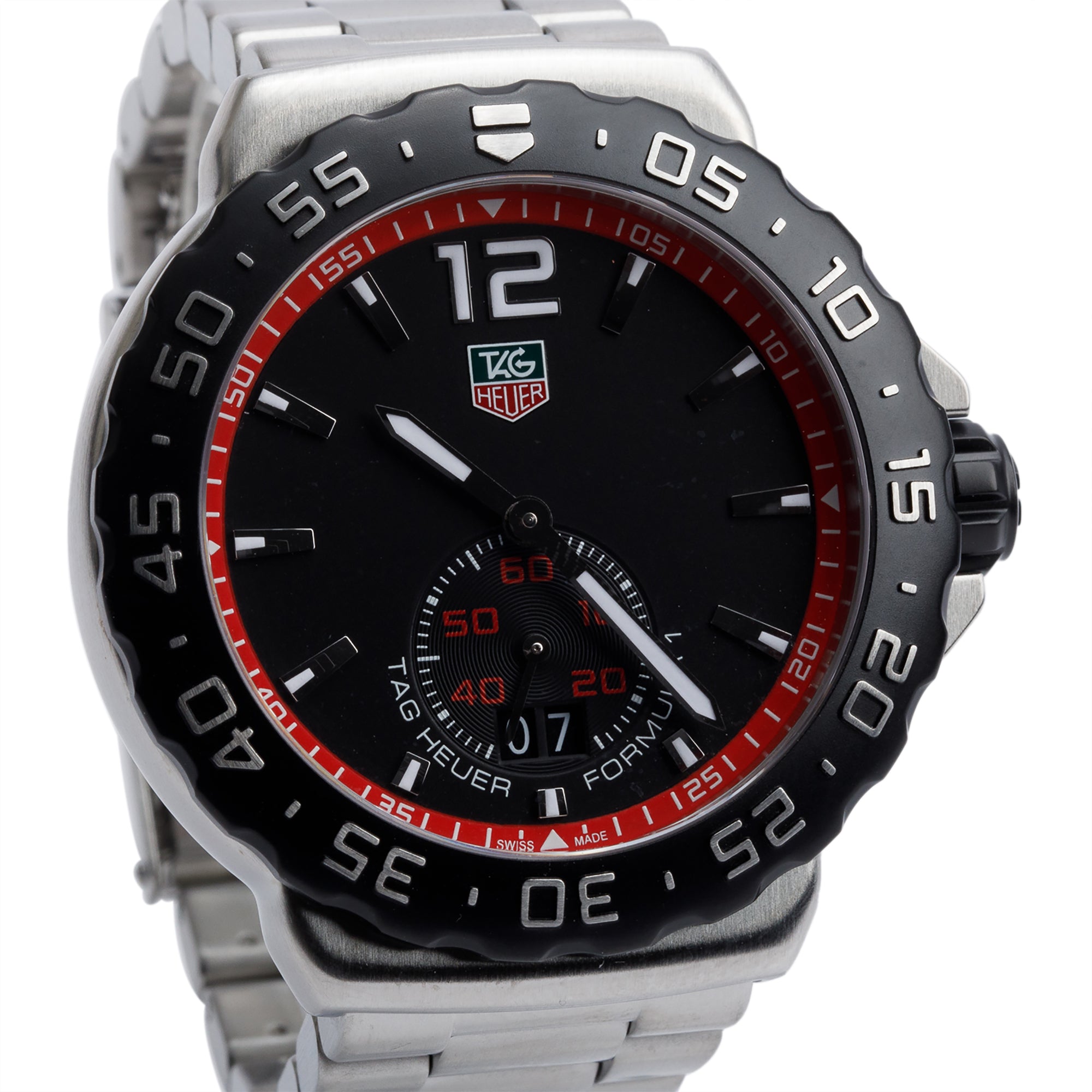 Tag Heuer Stainless Steel Formula 1 Grande Date 42 MM Quartz Watch WAU1114 w/ Box & Papers