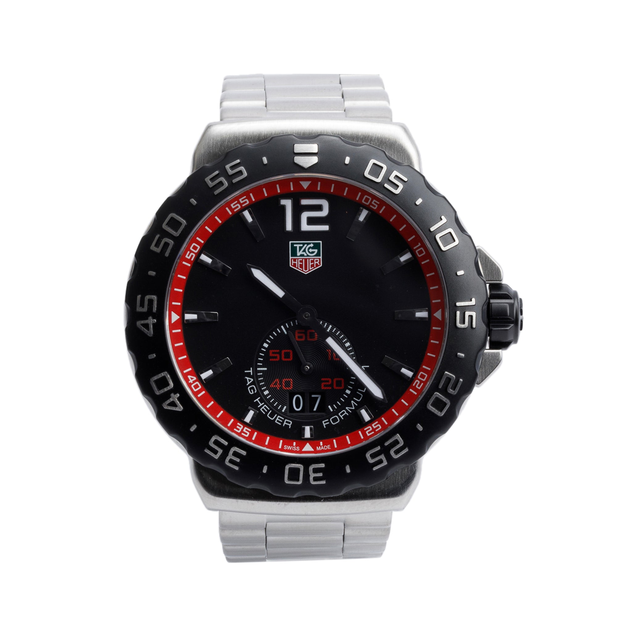 Tag Heuer Stainless Steel Formula 1 Grande Date 42 MM Quartz Watch WAU1114 w/ Box & Papers