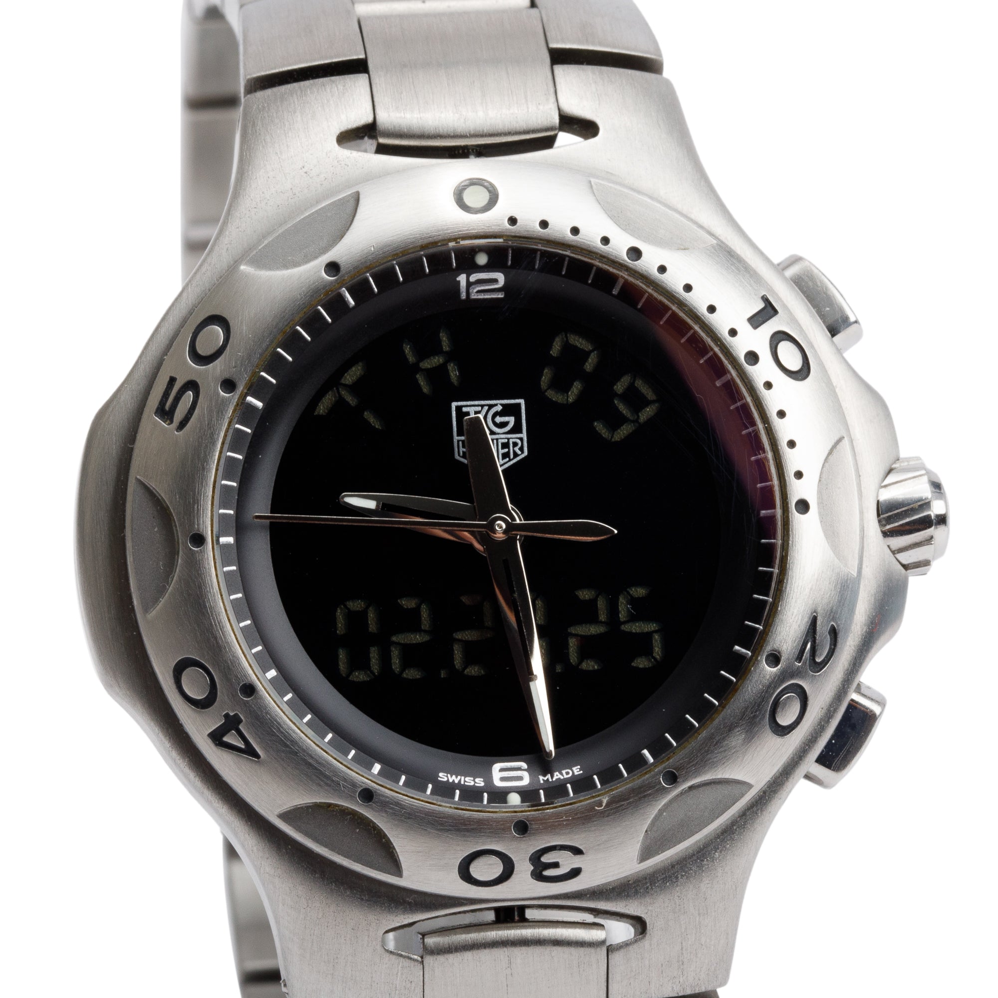 Tag Heuer Stainless Steel Kirium Formula 1 40 MM Chronograph Digital Quartz Watch CL111A